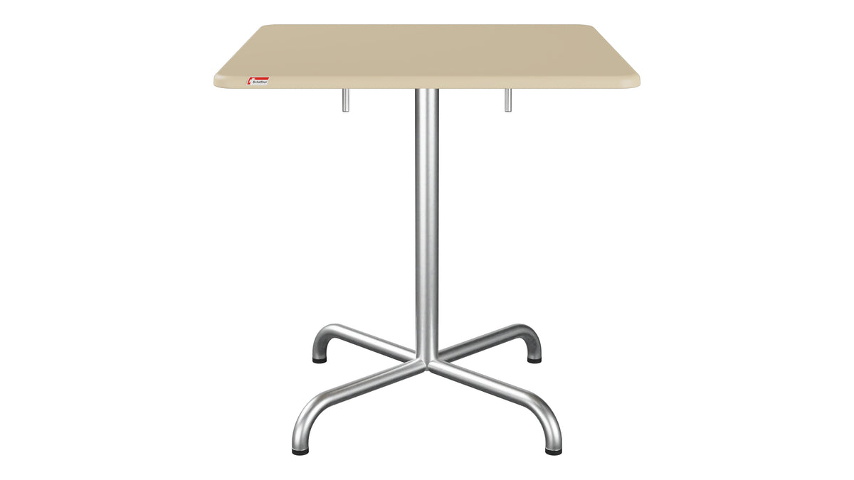 Davos Glasfaser-Gartentisch 70x70 klappbar in Pastellbraun präsentiert im Onlineshop von KAQTU Design AG. Gartentisch ist von Schaffner