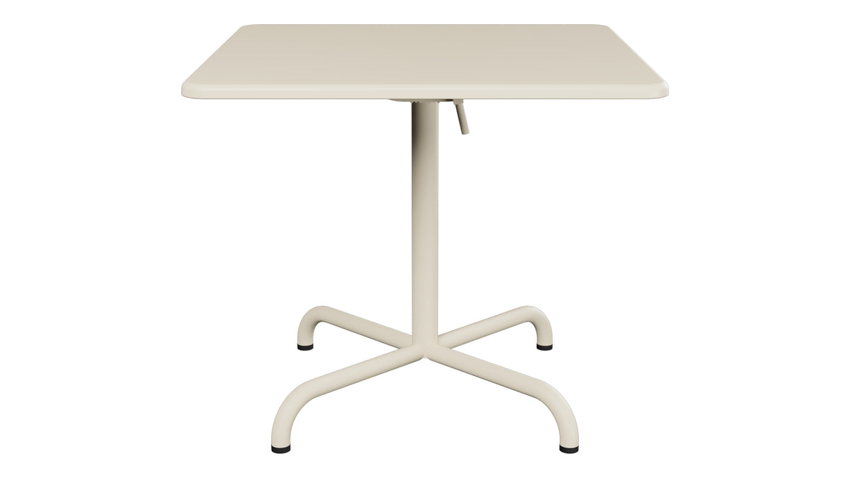 Davos Glasfaser-Salontisch 70x70 / 62 klappbar in Pastellsand präsentiert im Onlineshop von KAQTU Design AG. Beistelltisch Outdoor ist von Schaffner