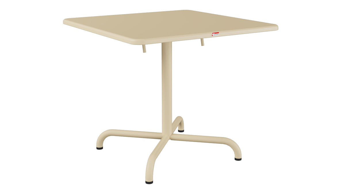 Davos Glasfaser-Salontisch 70x70 / 62 klappbar in Pastellbraun präsentiert im Onlineshop von KAQTU Design AG. Beistelltisch Outdoor ist von Schaffner