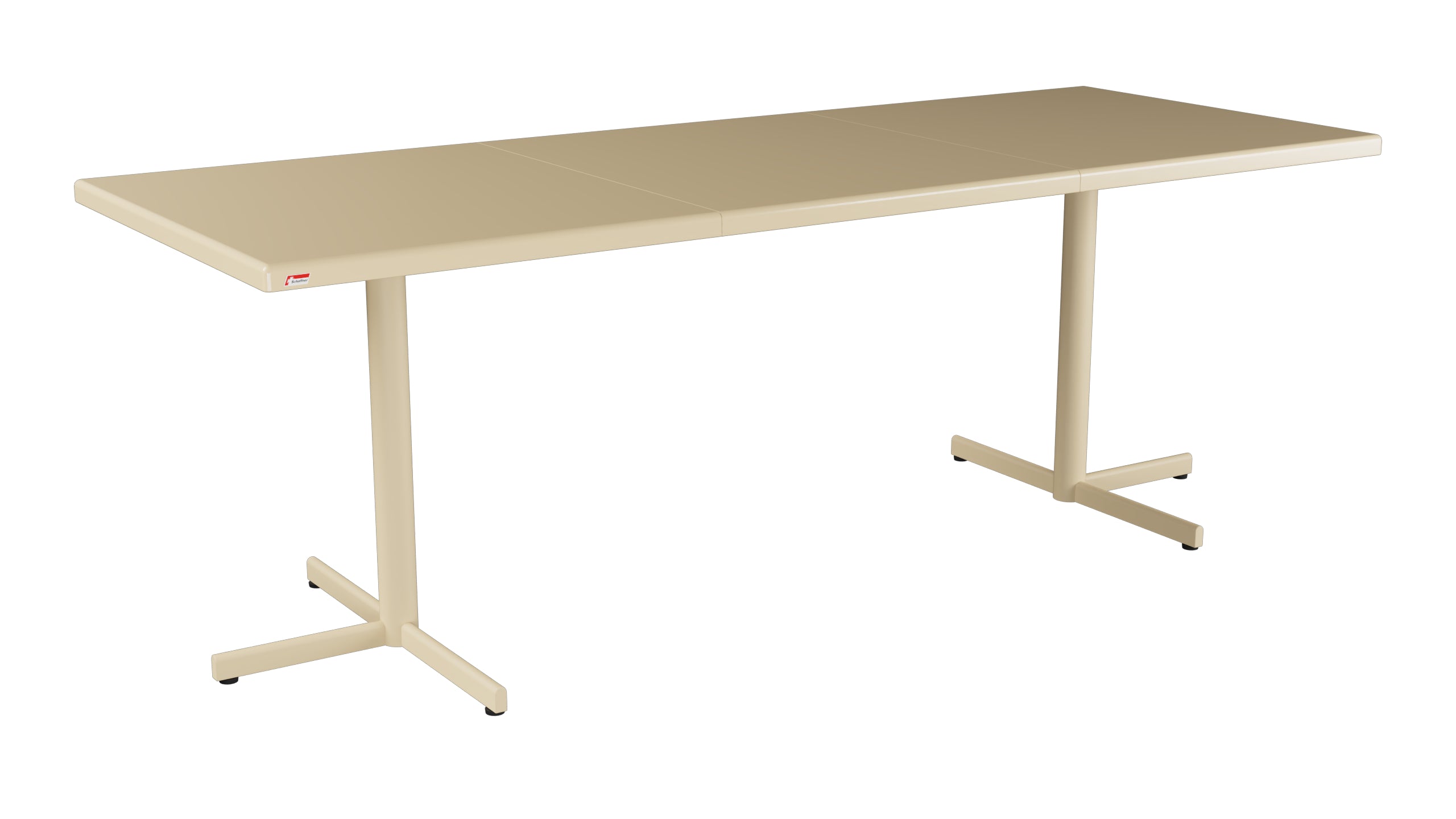 Bodensee Glasfaser-Gartentisch 140/210x80 klappbar, ausziehbar in Pastellbraun präsentiert im Onlineshop von KAQTU Design AG. Gartentisch ist von Schaffner