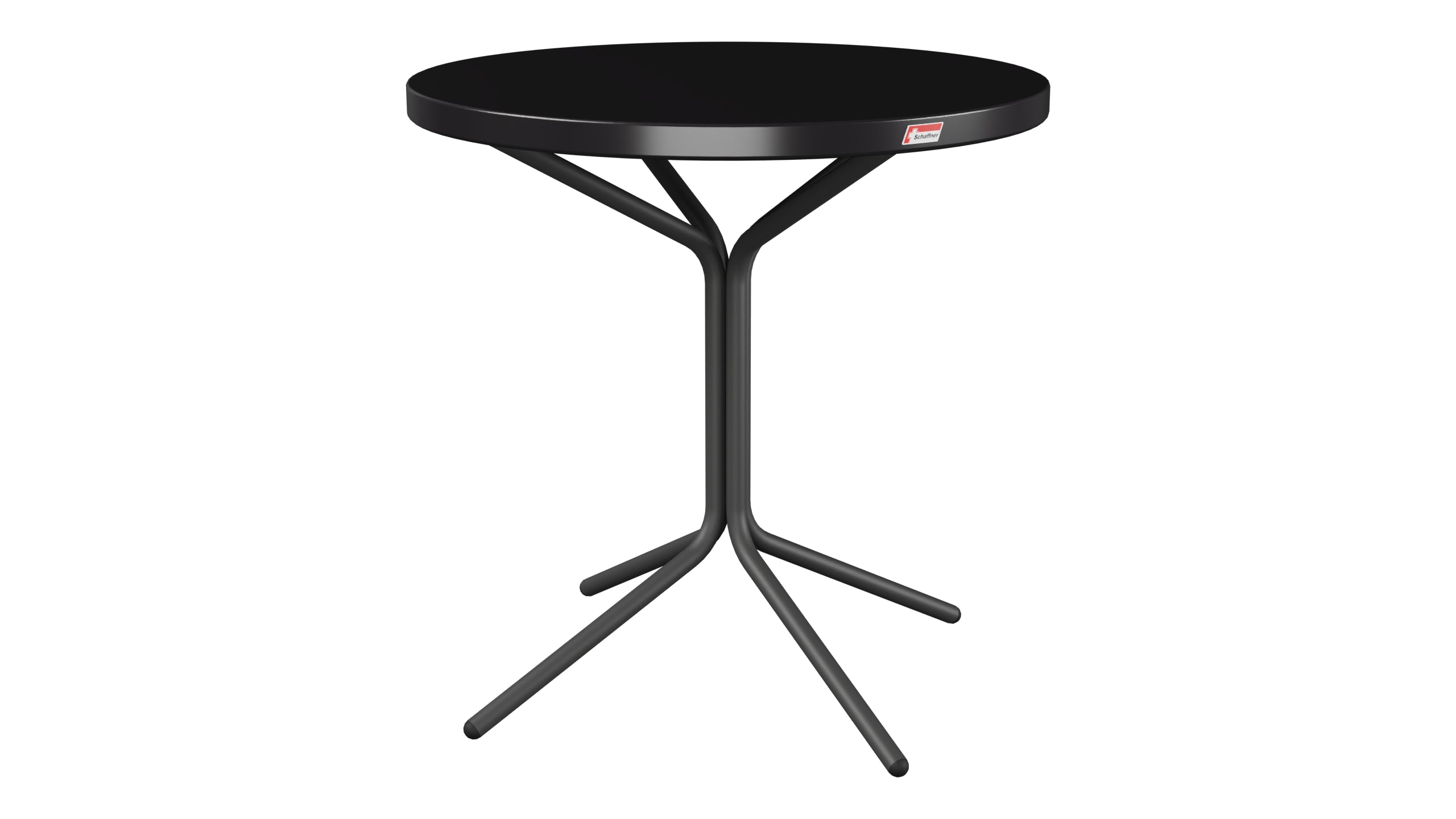 PIX Metall-Beistelltisch Outdoor ø54 / 54 in Schwarz präsentiert im Onlineshop von KAQTU Design AG. Beistelltisch Outdoor ist von Schaffner