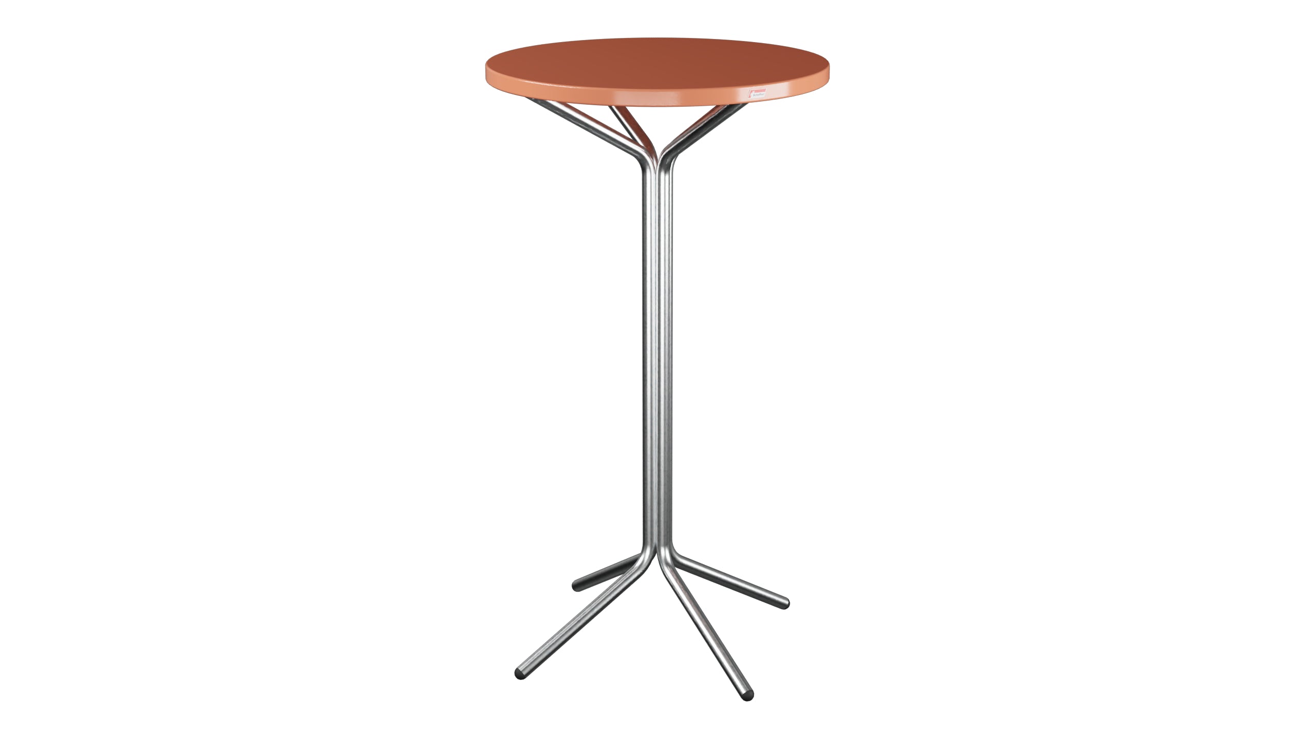 PIX Metall-Stehtisch Outdoor ø60 / 110 in Pastellterracotta präsentiert im Onlineshop von KAQTU Design AG. Hochtisch Outdoor ist von Schaffner