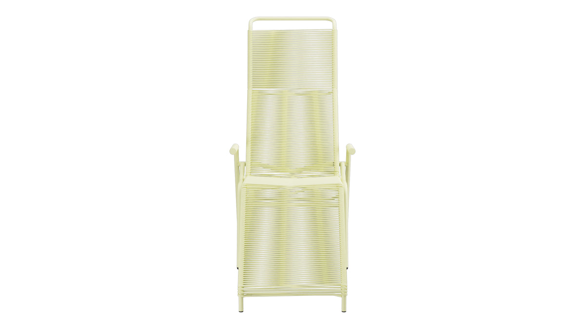 Säntis Spaghetti Liegestuhl in Buchsbaumgelb präsentiert im Onlineshop von KAQTU Design AG. Liegestuhl ist von Schaffner