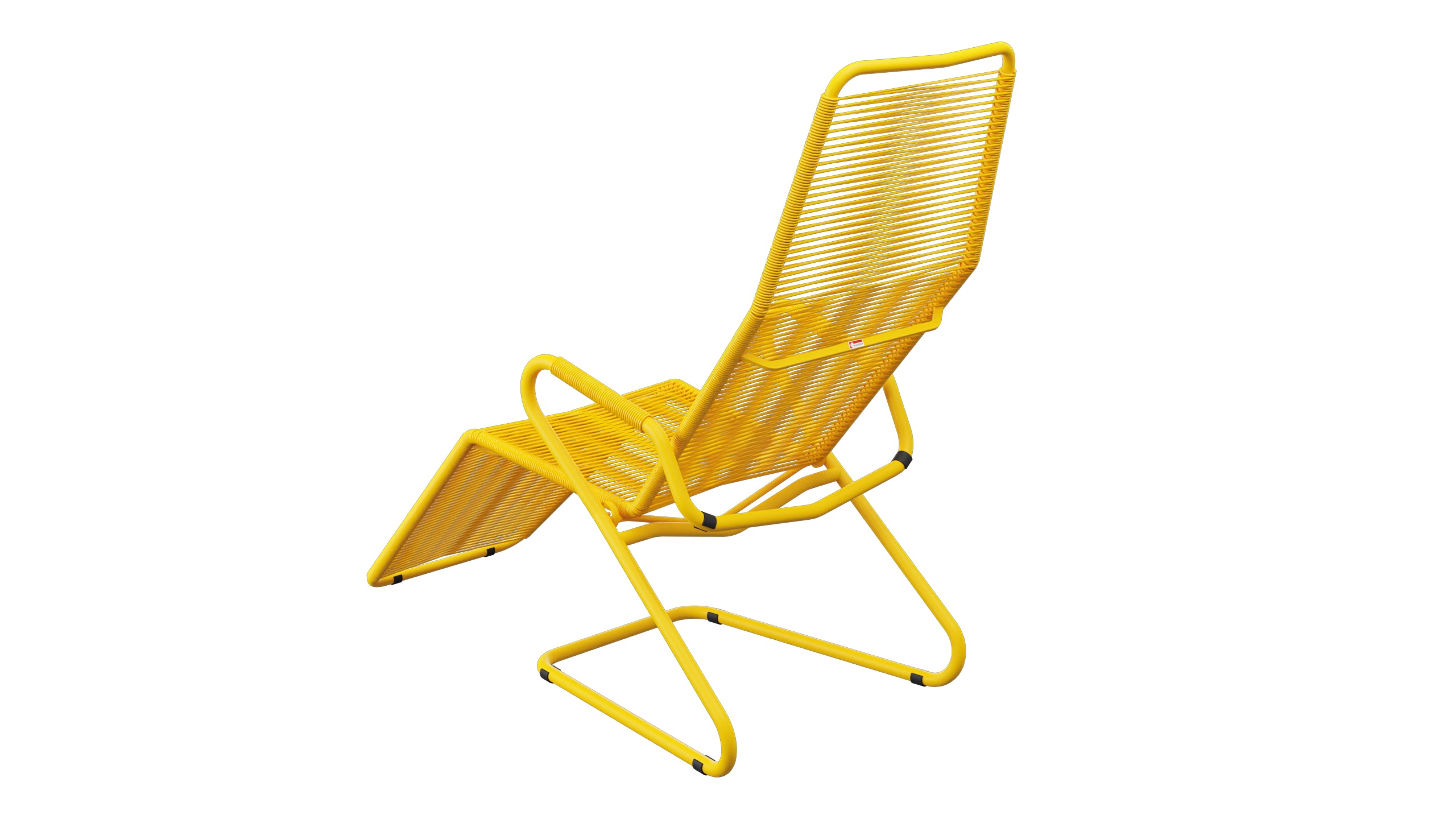 Locarno Spaghetti Liegestuhl in Gelb präsentiert im Onlineshop von KAQTU Design AG. Liegestuhl ist von Schaffner