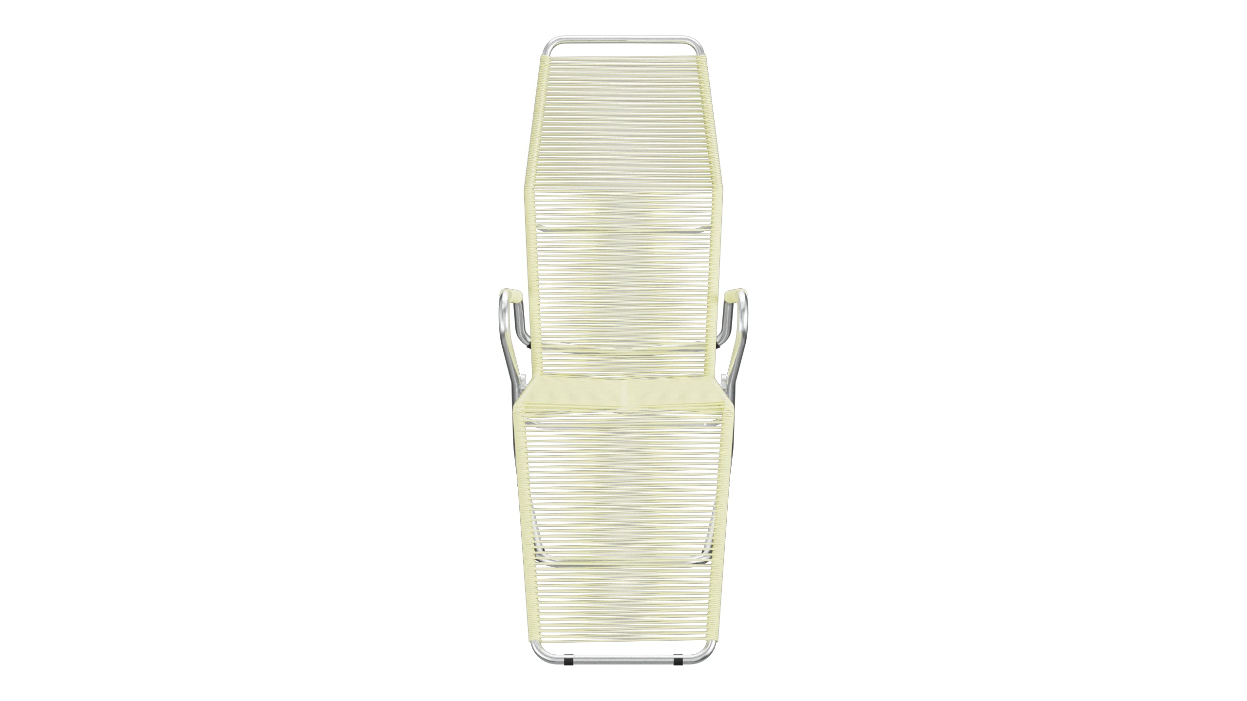 Locarno Spaghetti Liegestuhl in Buchsbaumgelb präsentiert im Onlineshop von KAQTU Design AG. Liegestuhl ist von Schaffner