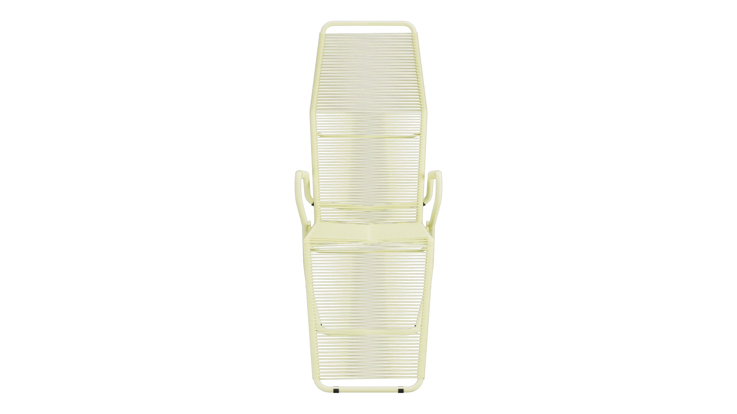 Locarno Spaghetti Liegestuhl in Buchsbaumgelb präsentiert im Onlineshop von KAQTU Design AG. Liegestuhl ist von Schaffner