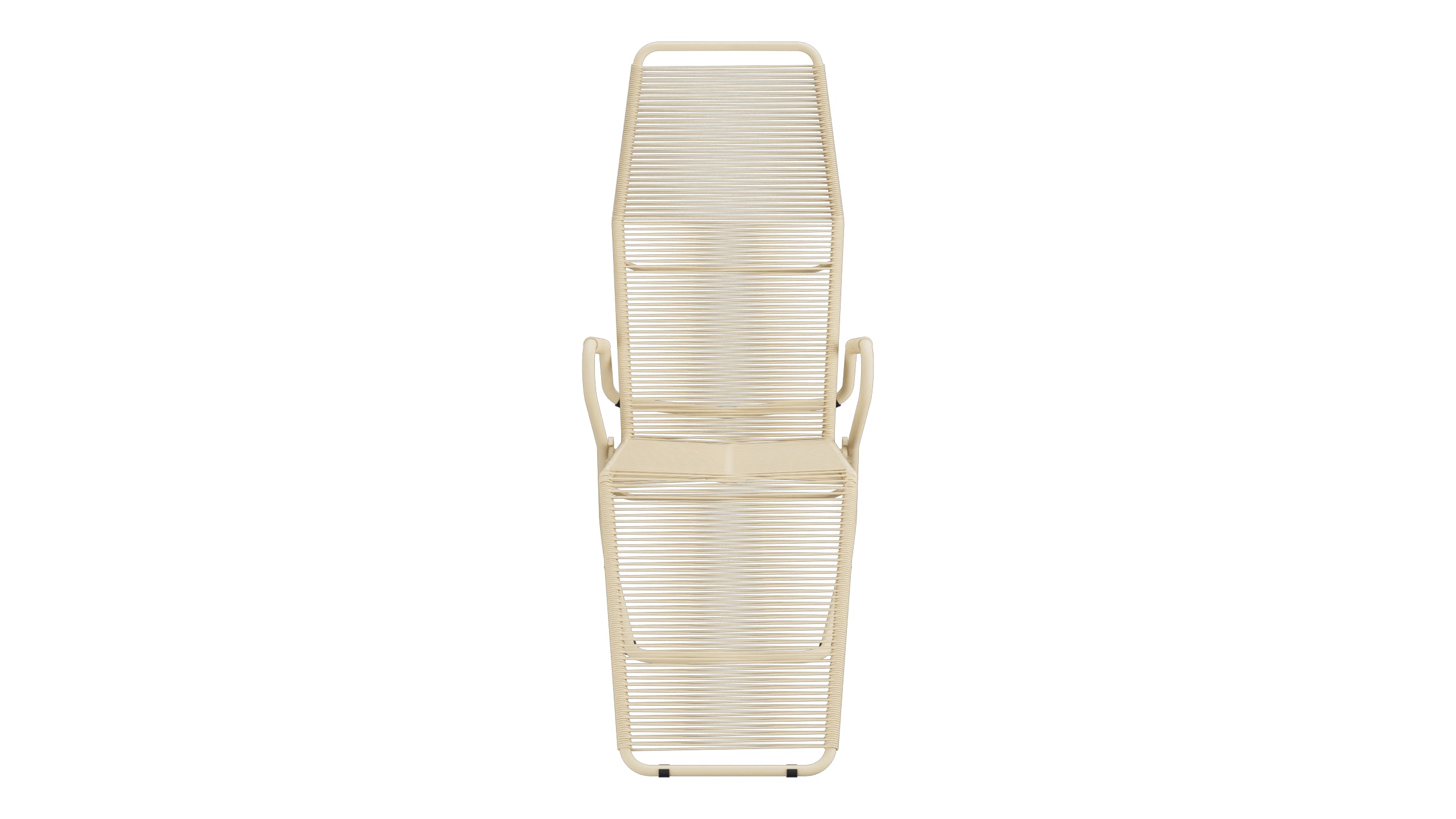 Locarno Spaghetti Liegestuhl in Pastellbraun präsentiert im Onlineshop von KAQTU Design AG. Liegestuhl ist von Schaffner