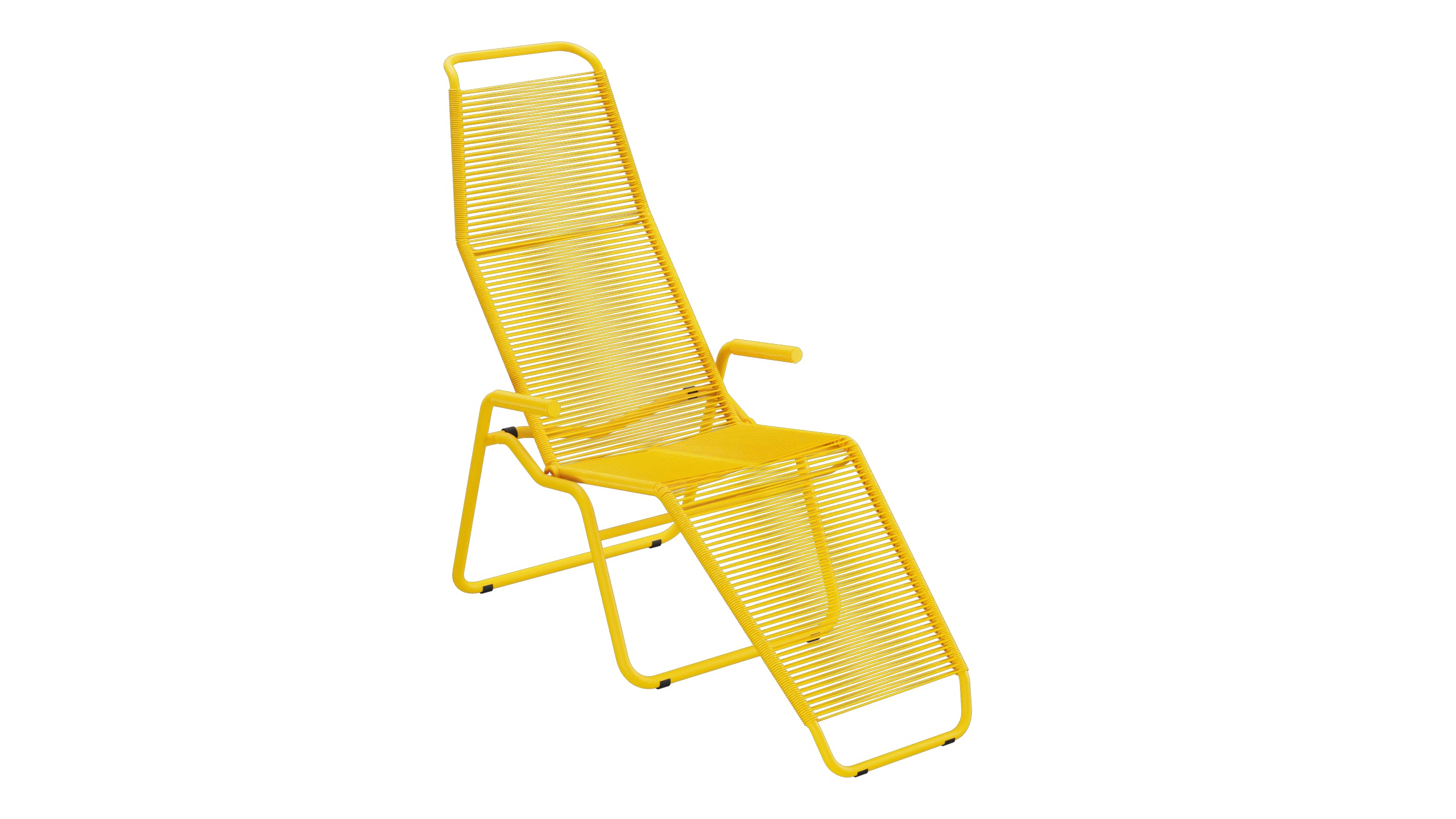Liege Brissago Spaghetti in Gelb präsentiert im Onlineshop von KAQTU Design AG. Liegestuhl ist von Schaffner