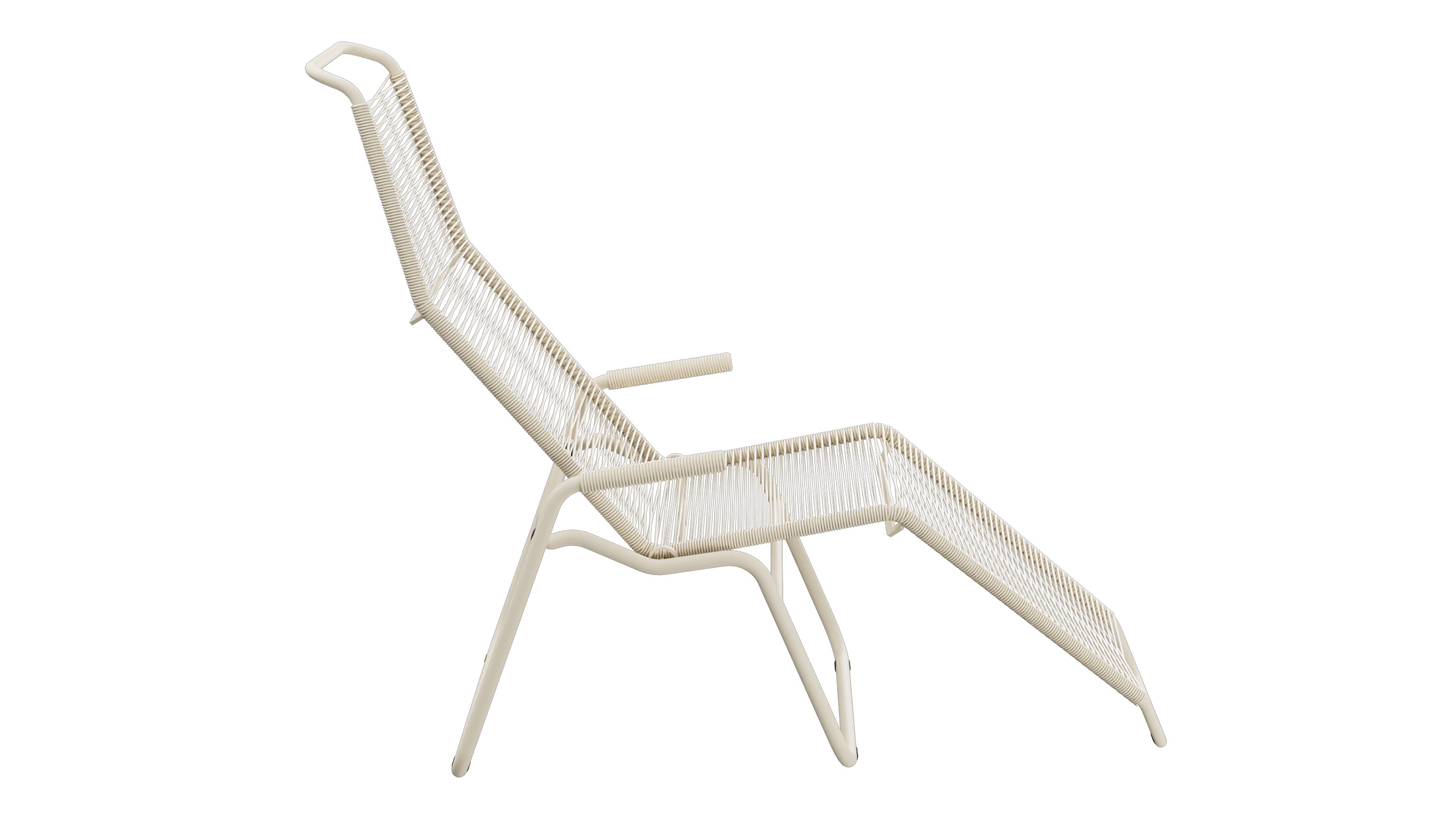 Liege Brissago Spaghetti in Pastellsand präsentiert im Onlineshop von KAQTU Design AG. Liegestuhl ist von Schaffner