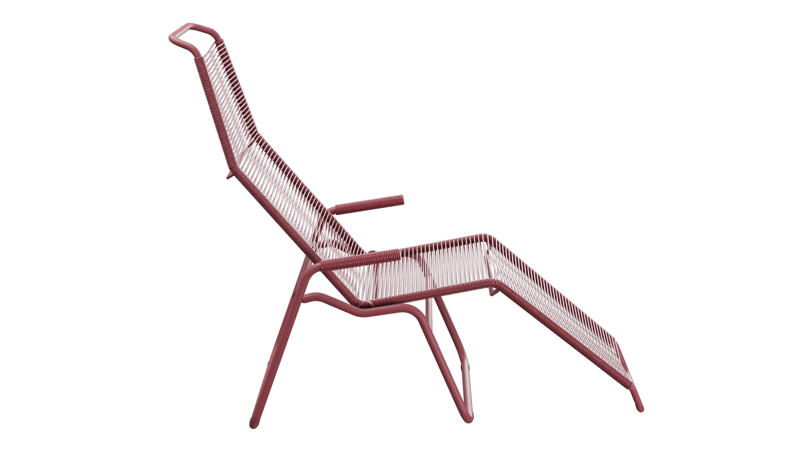 Liege Brissago Spaghetti in Bordeaux präsentiert im Onlineshop von KAQTU Design AG. Liegestuhl ist von Schaffner