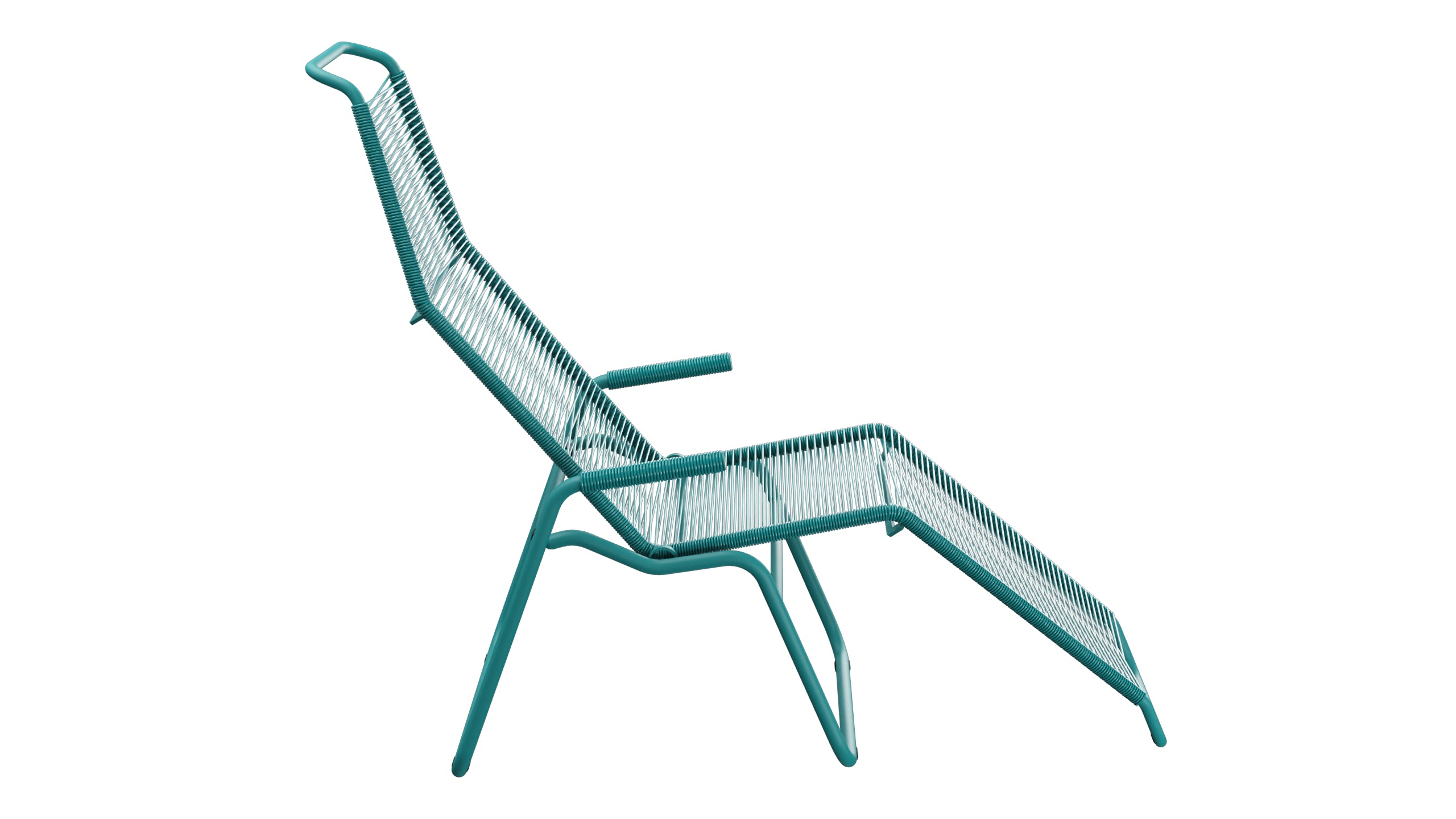 Liege Brissago Spaghetti in Kaliblau präsentiert im Onlineshop von KAQTU Design AG. Liegestuhl ist von Schaffner
