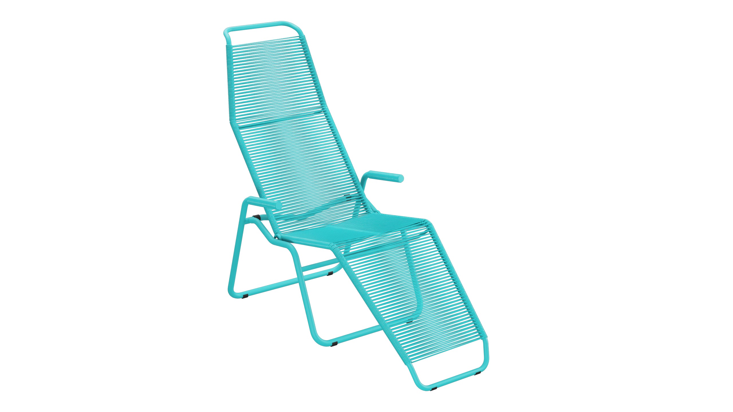 Liege Brissago Spaghetti in Türkis präsentiert im Onlineshop von KAQTU Design AG. Liegestuhl ist von Schaffner