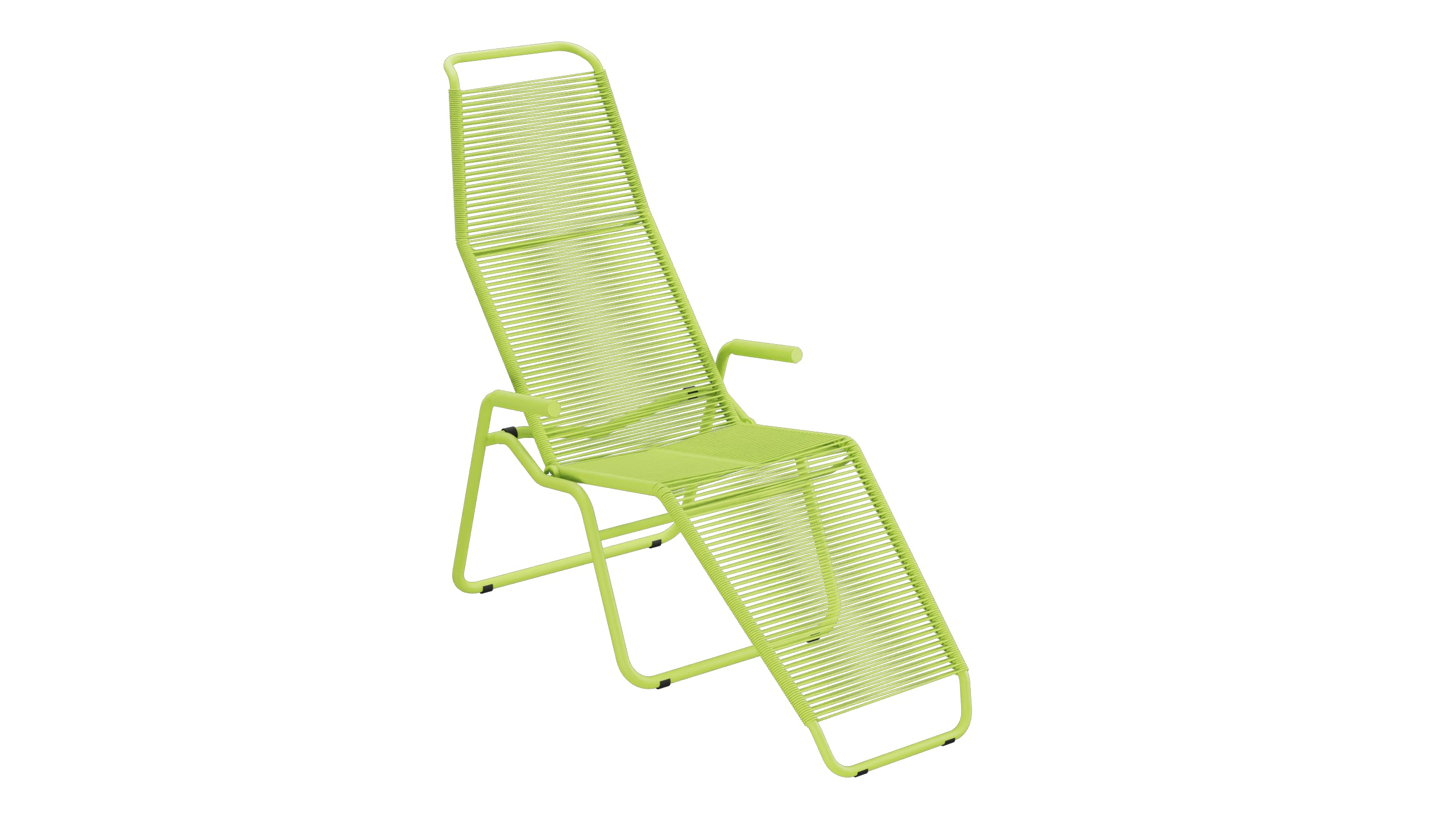 Liege Brissago Spaghetti in Hellgrün präsentiert im Onlineshop von KAQTU Design AG. Liegestuhl ist von Schaffner