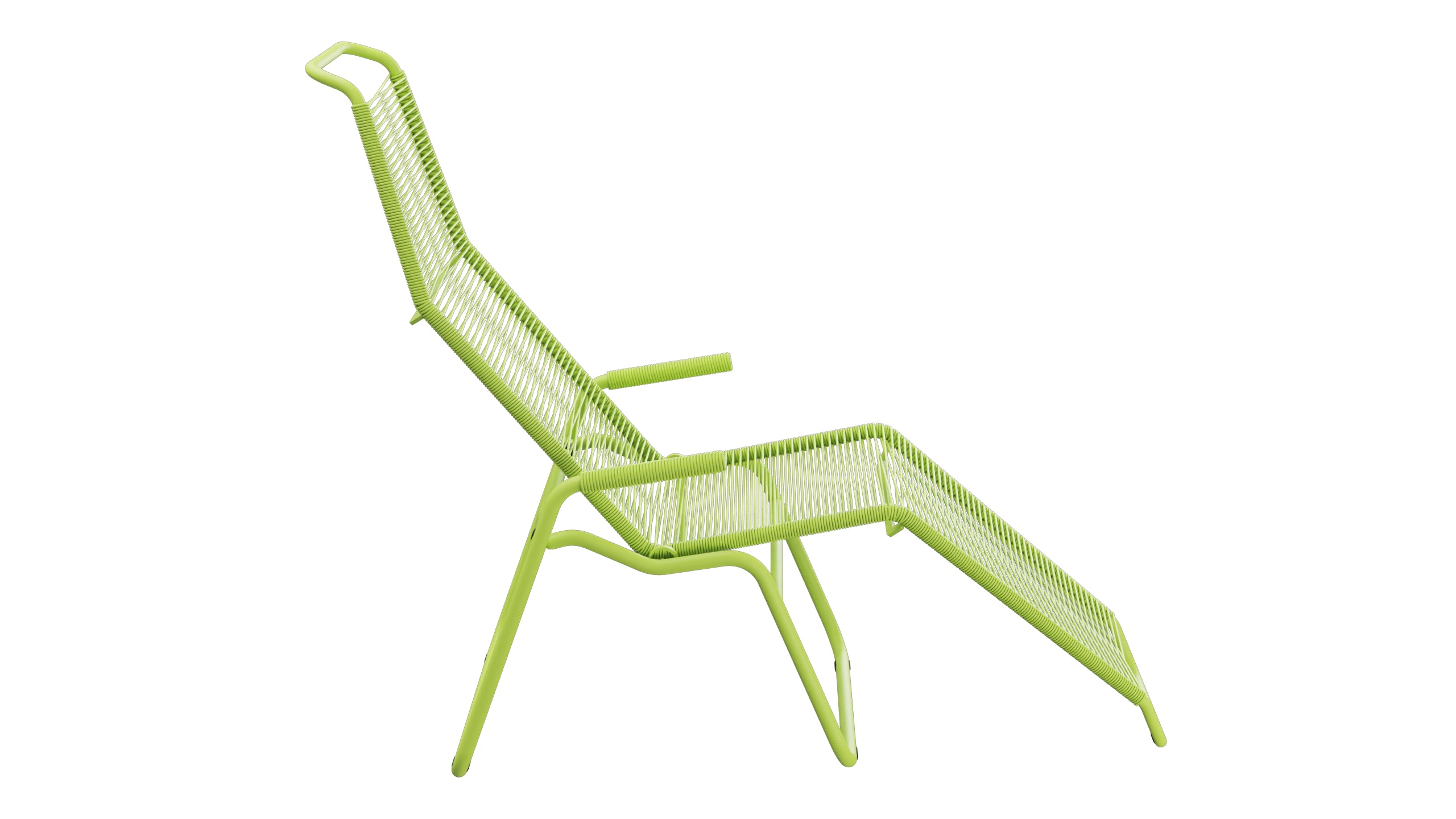 Liege Brissago Spaghetti in Hellgrün präsentiert im Onlineshop von KAQTU Design AG. Liegestuhl ist von Schaffner