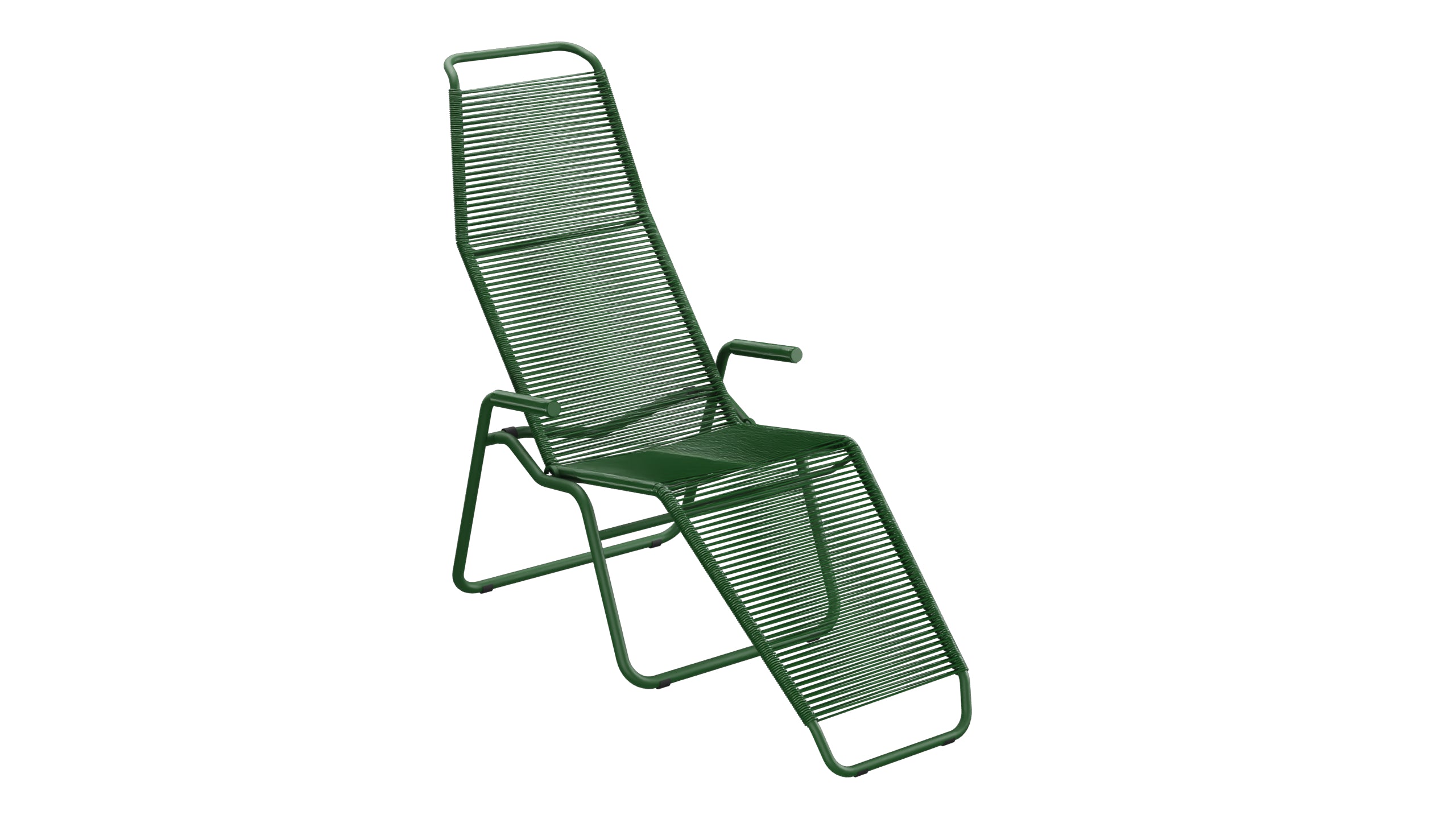 Liege Brissago Spaghetti in Tannengrün präsentiert im Onlineshop von KAQTU Design AG. Liegestuhl ist von Schaffner