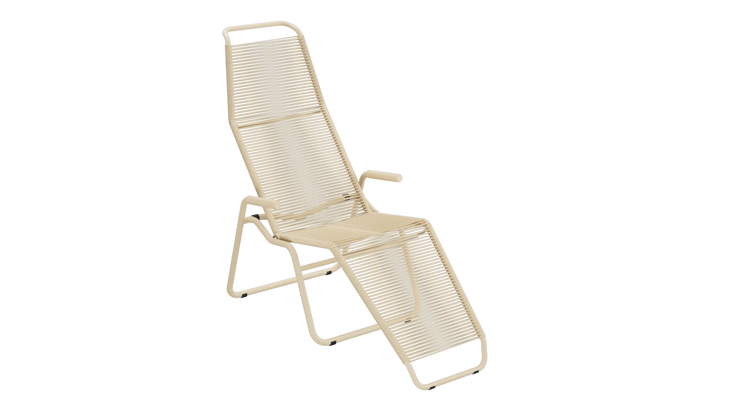 Liege Brissago Spaghetti in Pastellbraun präsentiert im Onlineshop von KAQTU Design AG. Liegestuhl ist von Schaffner