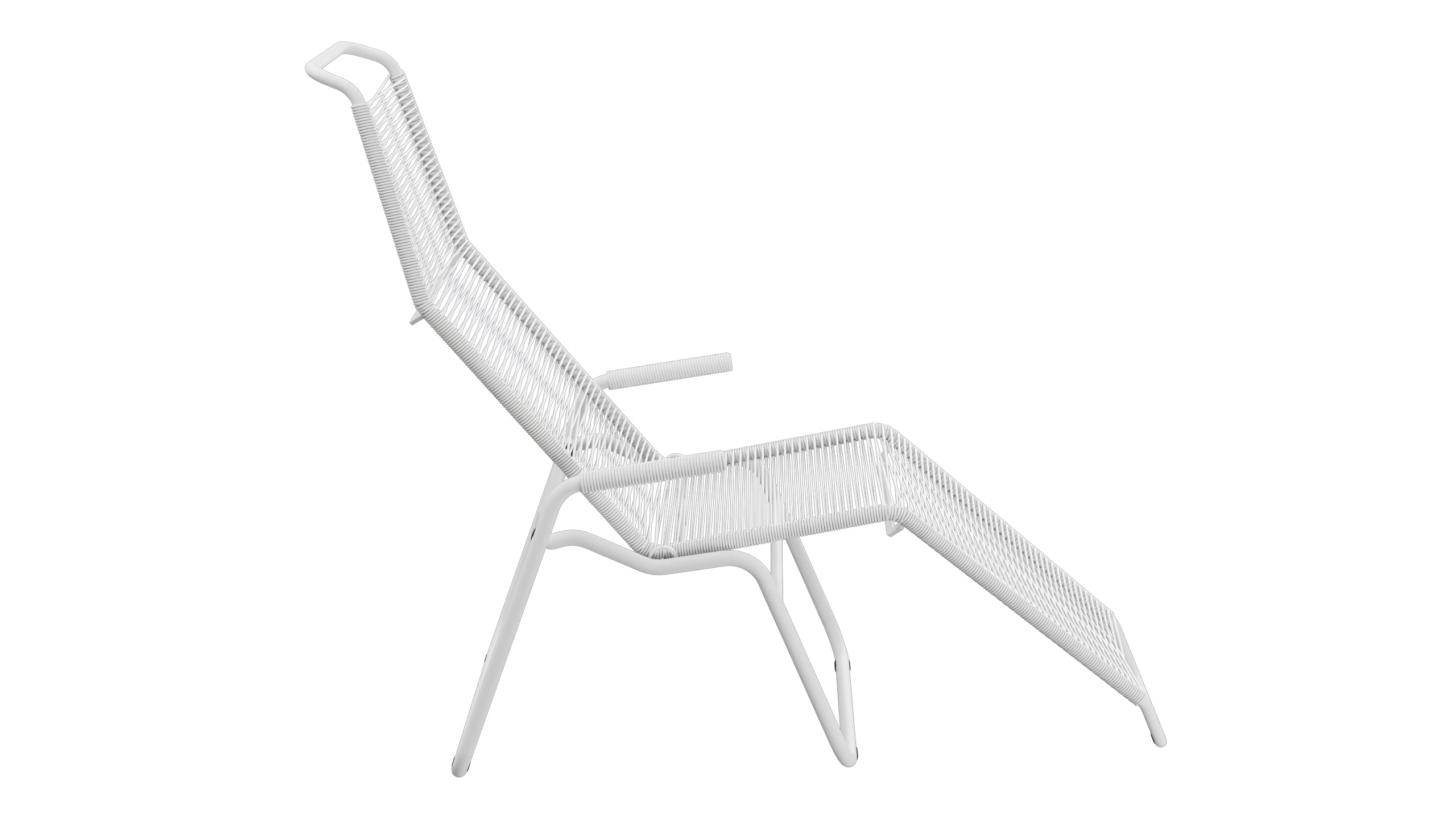 Liege Brissago Spaghetti in Weiss präsentiert im Onlineshop von KAQTU Design AG. Liegestuhl ist von Schaffner