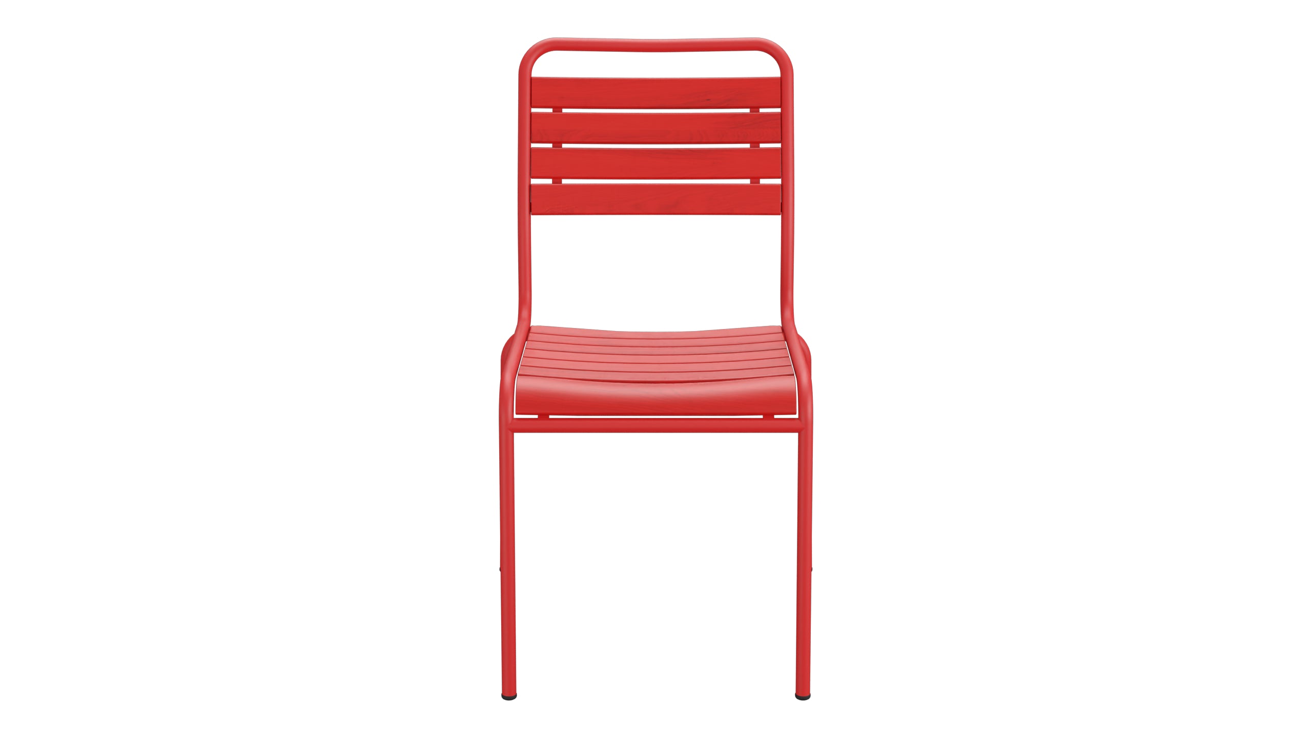Rigi Holzlatten-Gartenstuhl ohne Armlehne in Rot präsentiert im Onlineshop von KAQTU Design AG. Gartenstuhl ist von Schaffner