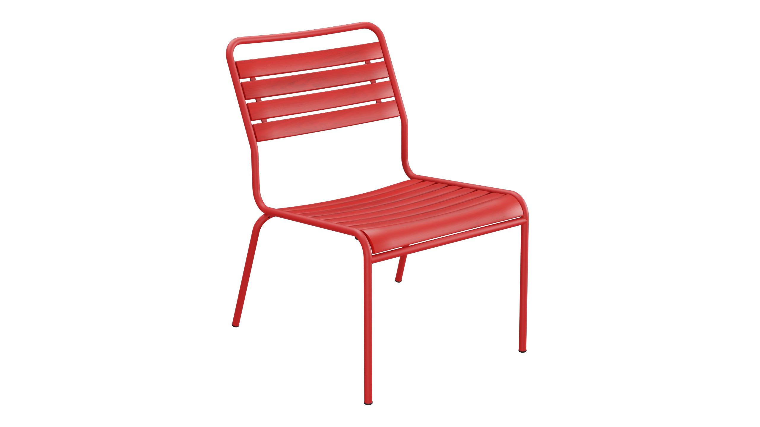Rigi Holzlatten-Salonsessel ohne Armlehne in Rot präsentiert im Onlineshop von KAQTU Design AG. Outdoor-Sessel ist von Schaffner