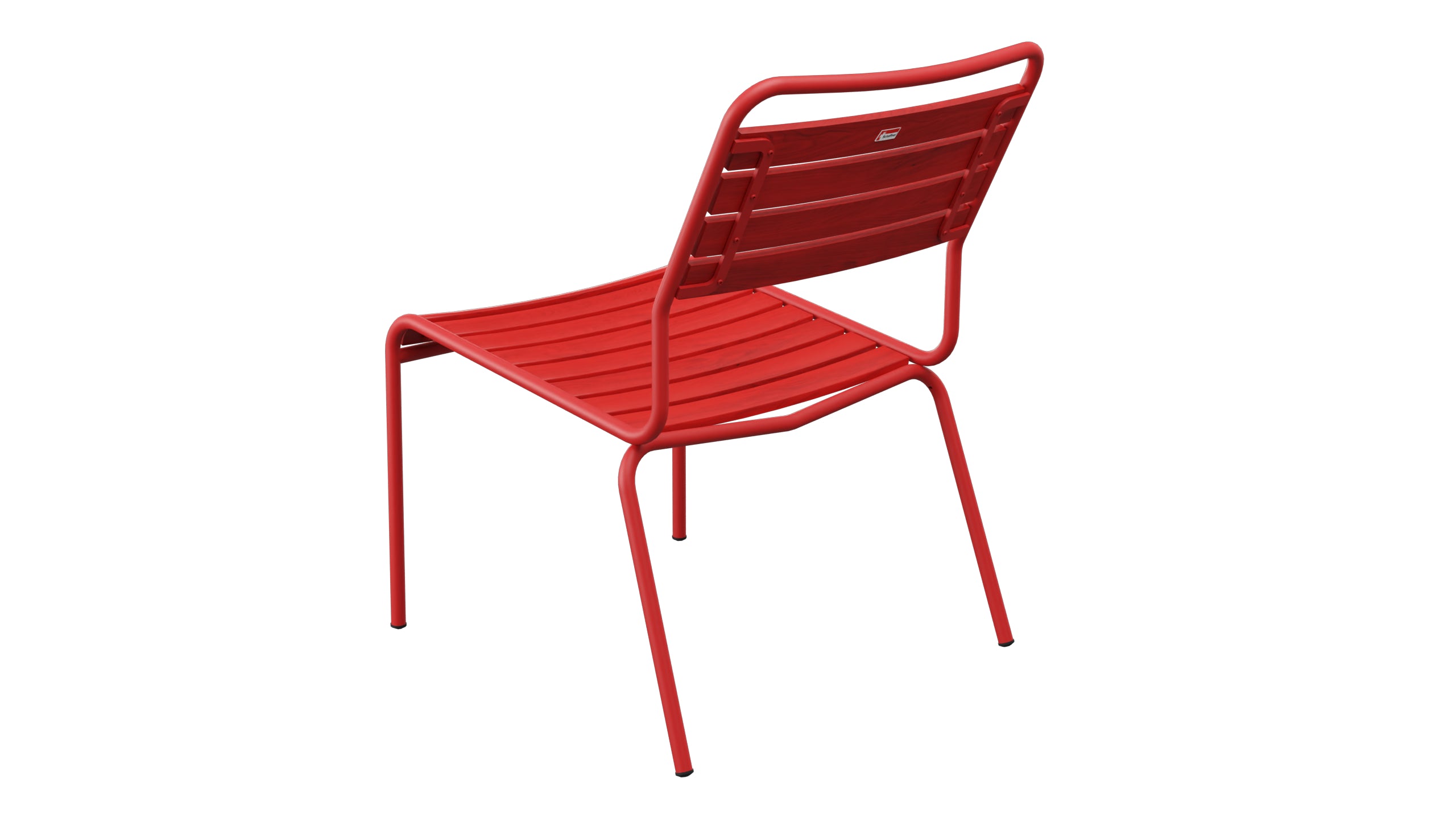 Rigi Holzlatten-Salonsessel ohne Armlehne in Rot präsentiert im Onlineshop von KAQTU Design AG. Outdoor-Sessel ist von Schaffner