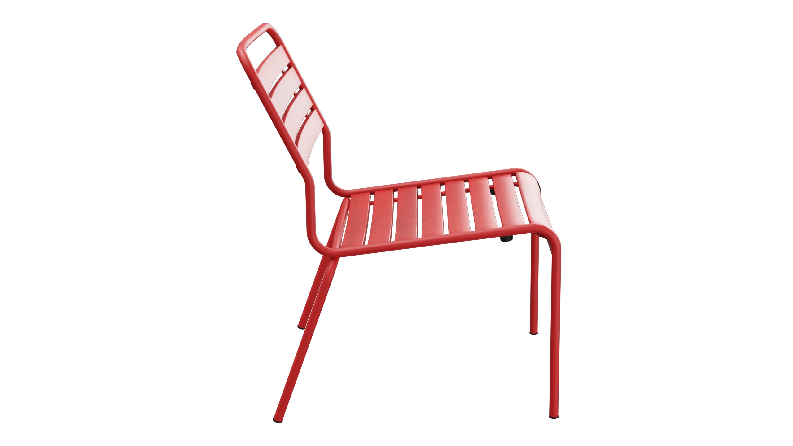 Rigi Holzlatten-Salonsessel ohne Armlehne in Rot präsentiert im Onlineshop von KAQTU Design AG. Outdoor-Sessel ist von Schaffner