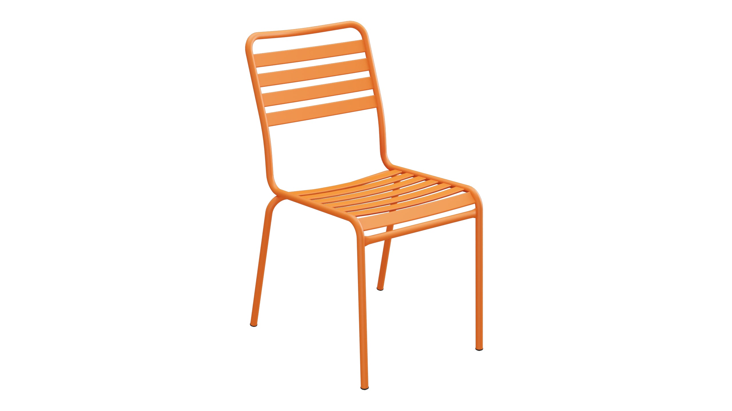 Rigi Lättli-Gartenstuhl ohne Armlehne in Orange präsentiert im Onlineshop von KAQTU Design AG. Gartenstuhl ist von Schaffner
