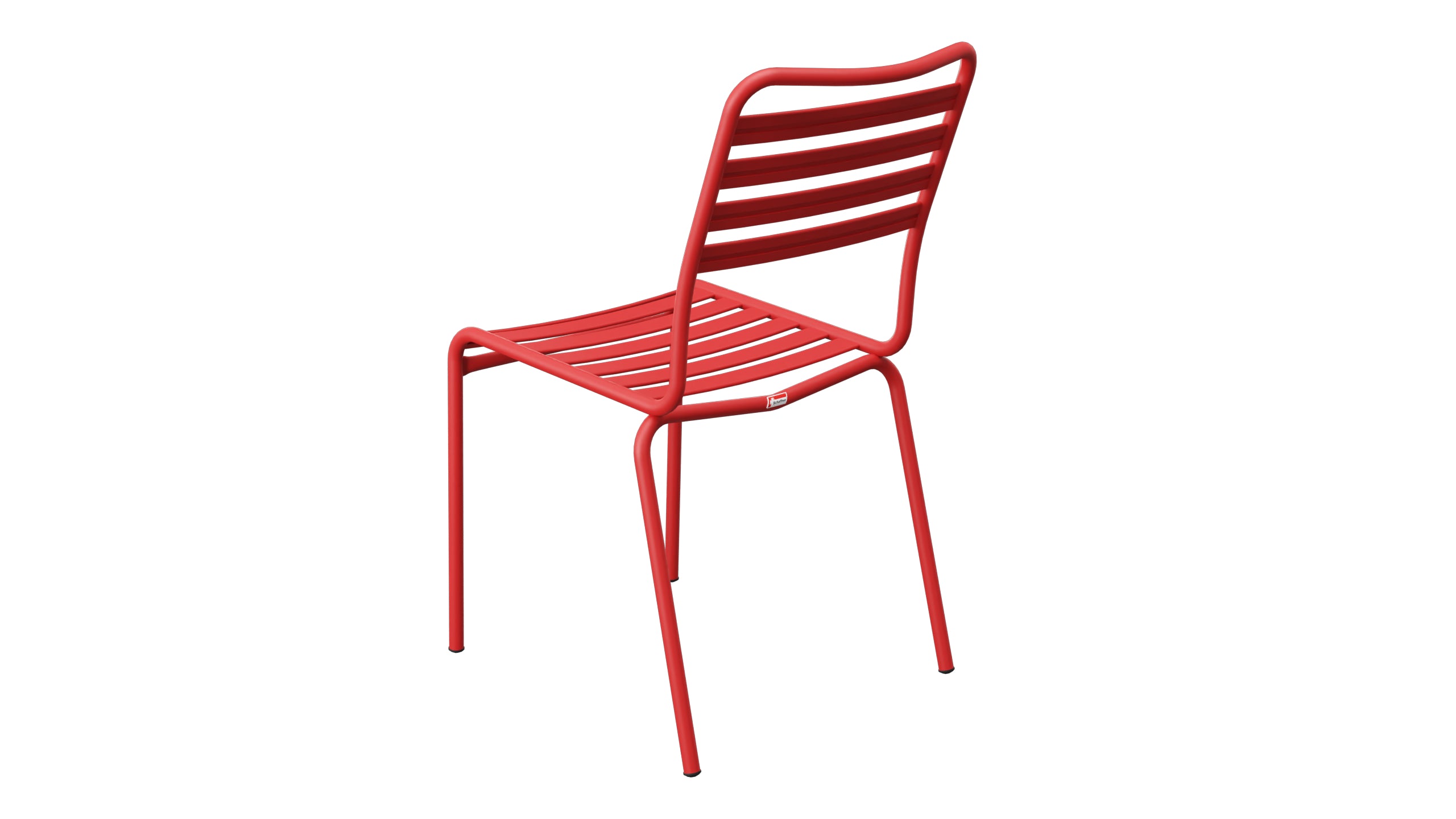 Rigi Lättli-Gartenstuhl ohne Armlehne in Rot präsentiert im Onlineshop von KAQTU Design AG. Gartenstuhl ist von Schaffner
