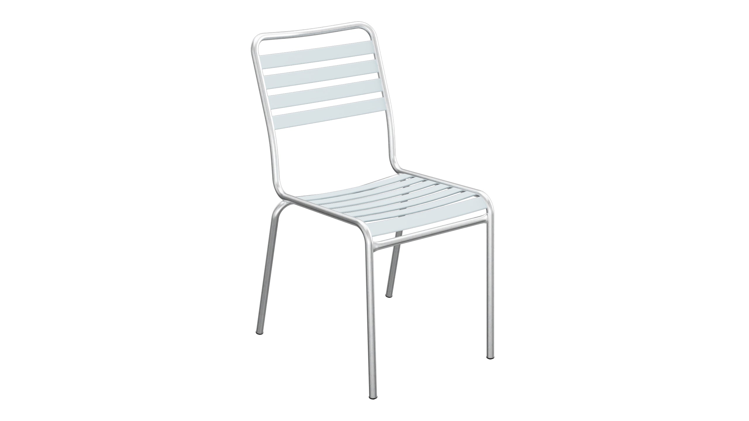 Rigi Lättli-Gartenstuhl ohne Armlehne in Pastellblau präsentiert im Onlineshop von KAQTU Design AG. Gartenstuhl ist von Schaffner