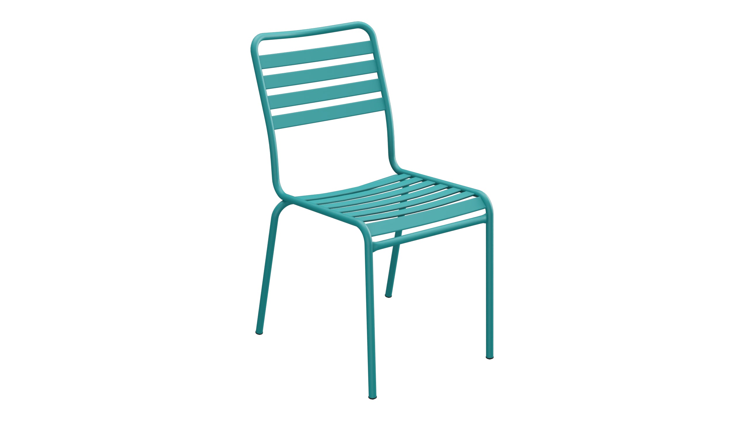 Rigi Lättli-Gartenstuhl ohne Armlehne in Kaliblau präsentiert im Onlineshop von KAQTU Design AG. Gartenstuhl ist von Schaffner