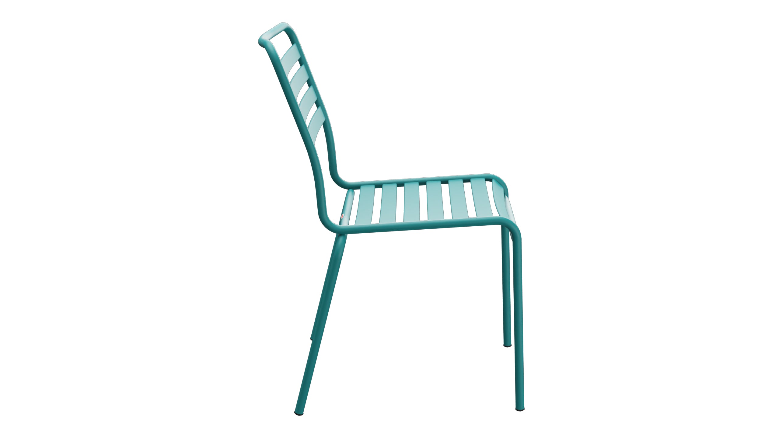 Rigi Lättli-Gartenstuhl ohne Armlehne in Kaliblau präsentiert im Onlineshop von KAQTU Design AG. Gartenstuhl ist von Schaffner