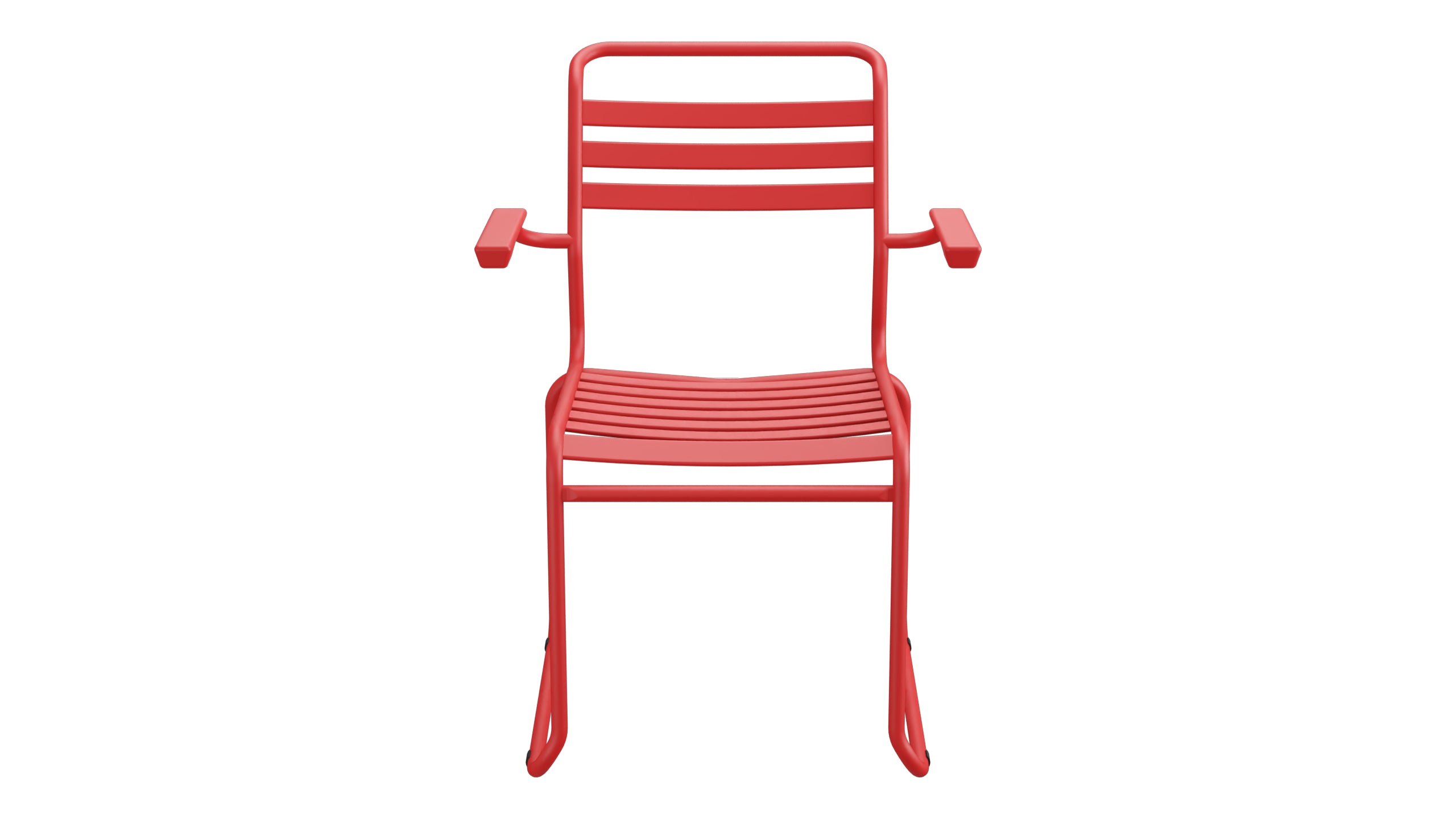 Säntis Lättli-Gartenstuhl mit Armlehne Kufen in Rot präsentiert im Onlineshop von KAQTU Design AG. Gartenstuhl mit Armlehnen ist von Schaffner