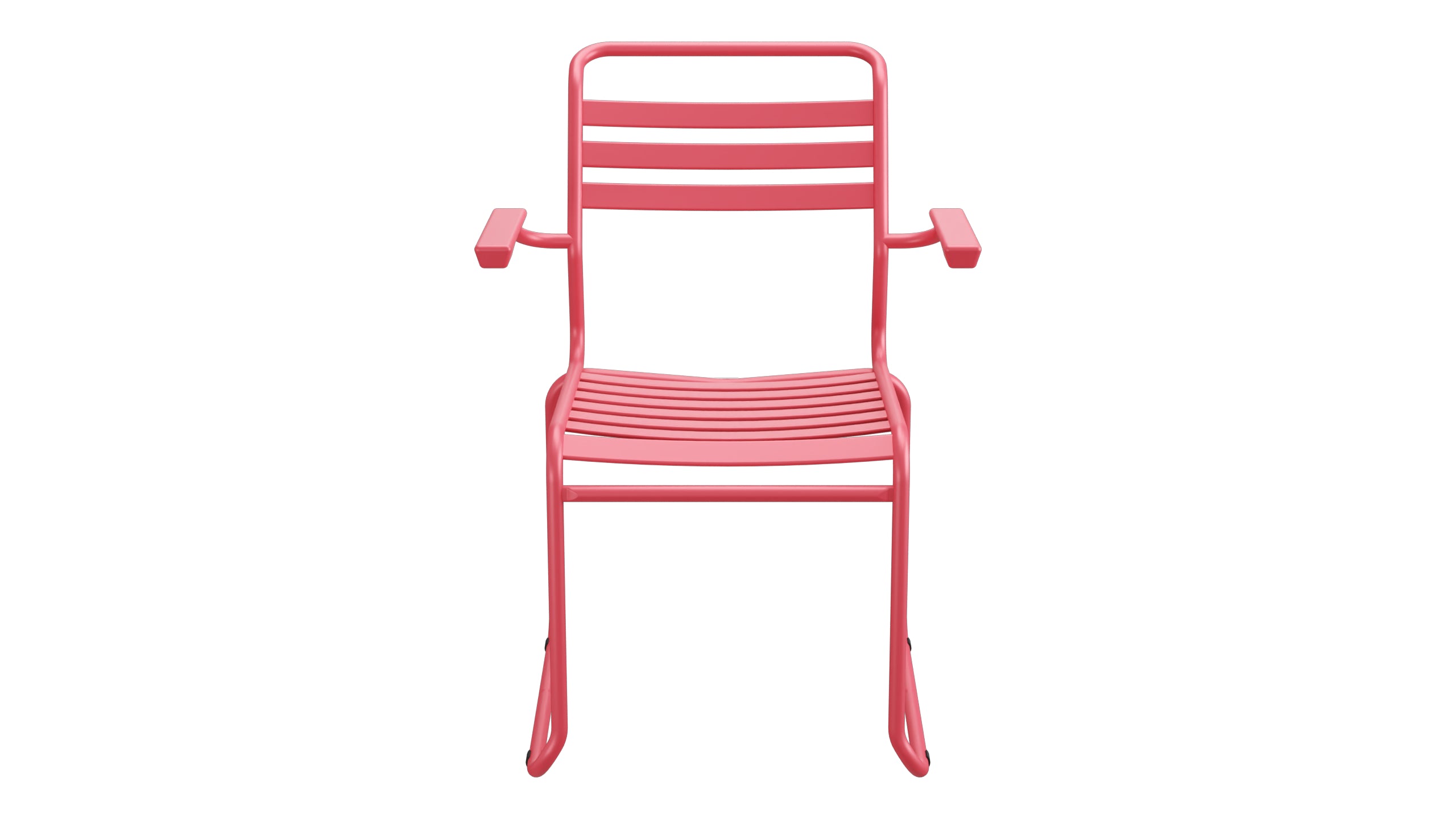 Säntis Lättli-Gartenstuhl mit Armlehne Kufen in Ahornrot präsentiert im Onlineshop von KAQTU Design AG. Gartenstuhl mit Armlehnen ist von Schaffner
