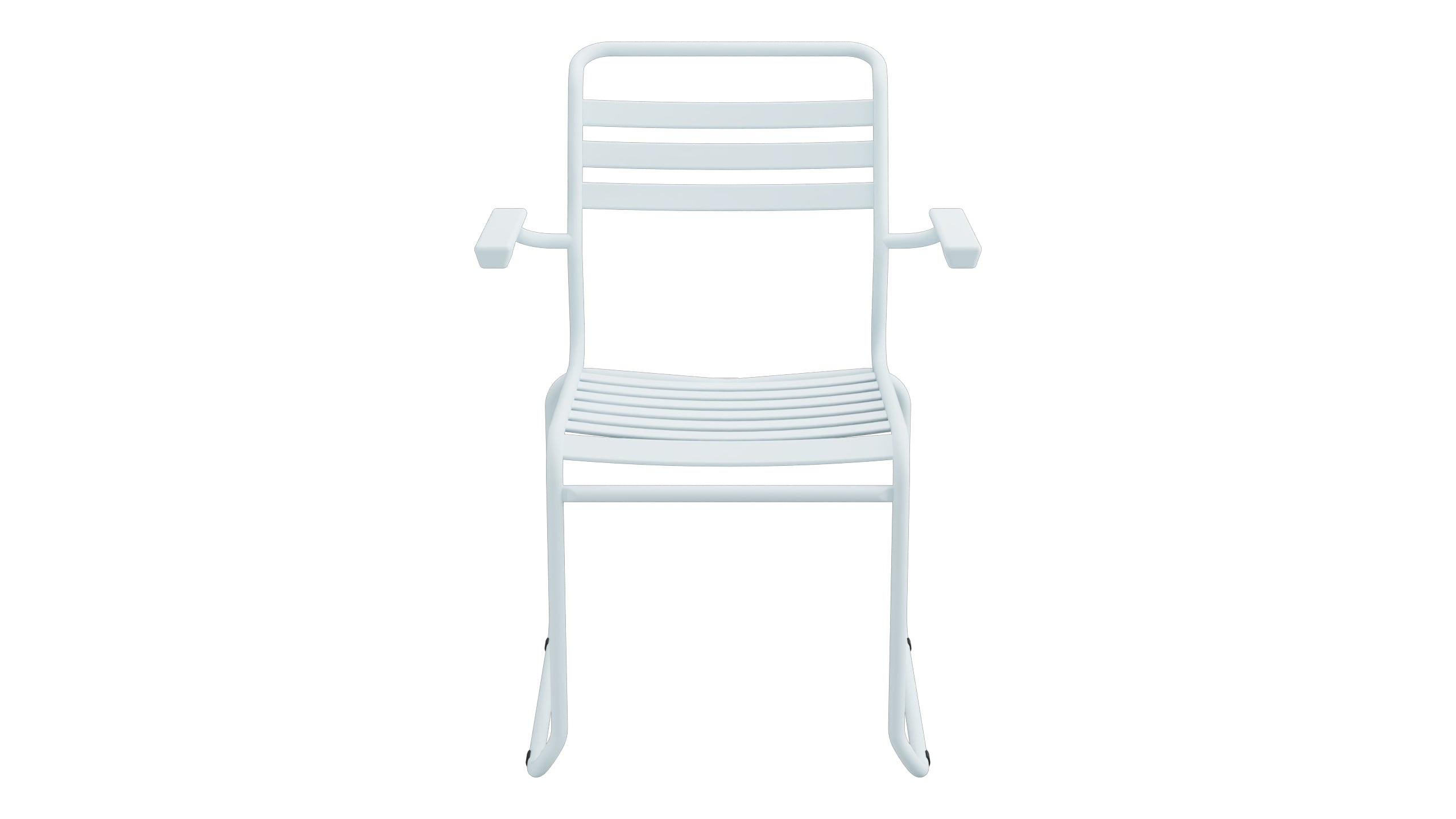 Säntis Lättli-Gartenstuhl mit Armlehne Kufen in Pastellblau präsentiert im Onlineshop von KAQTU Design AG. Gartenstuhl mit Armlehnen ist von Schaffner