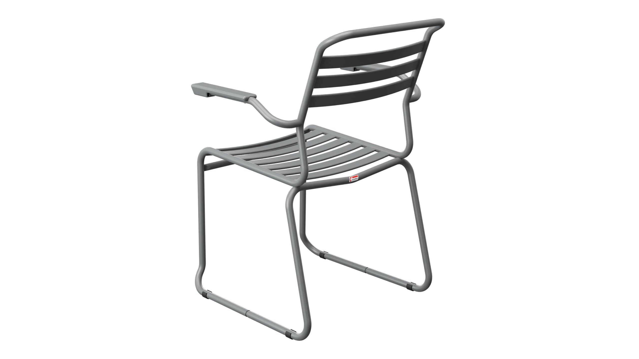 Säntis Lättli-Gartenstuhl mit Armlehne Kufen in Graphit präsentiert im Onlineshop von KAQTU Design AG. Gartenstuhl mit Armlehnen ist von Schaffner