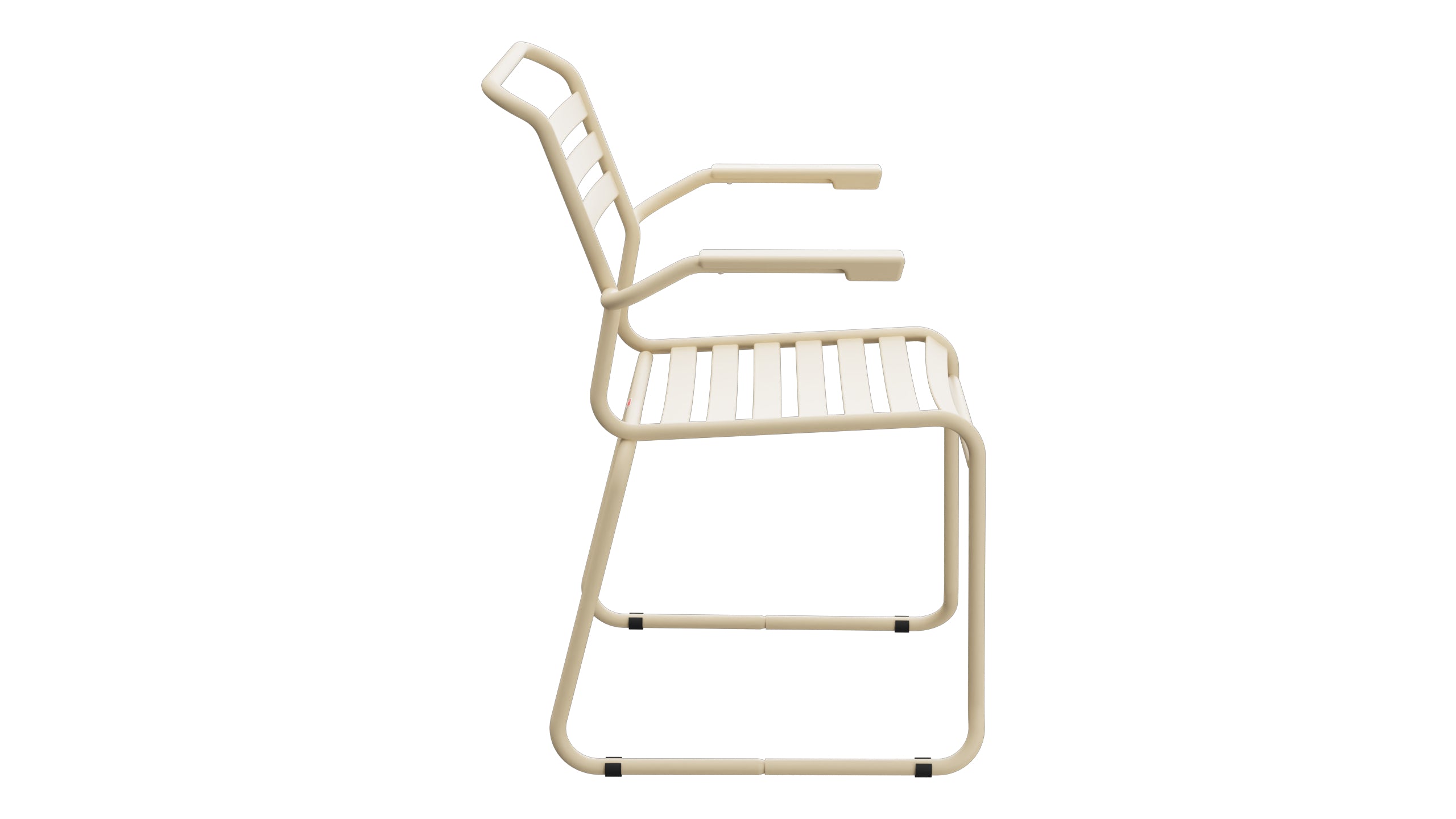 Säntis Lättli-Gartenstuhl mit Armlehne Kufen in Pastellbraun präsentiert im Onlineshop von KAQTU Design AG. Gartenstuhl mit Armlehnen ist von Schaffner