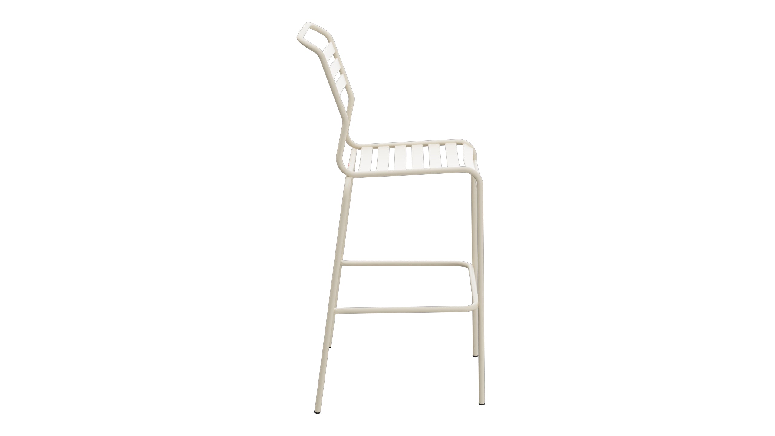 Säntis Lättli-Barstuhl Outdoor ohne Armlehne in Pastellsand präsentiert im Onlineshop von KAQTU Design AG. Outdoor-Barstuhl ist von Schaffner