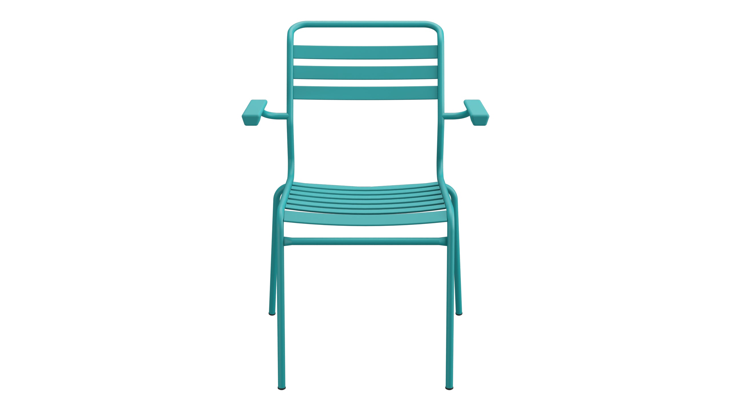 Säntis Lättli-Gartenstuhl mit Armlehne in Kaliblau präsentiert im Onlineshop von KAQTU Design AG. Gartenstuhl mit Armlehnen ist von Schaffner