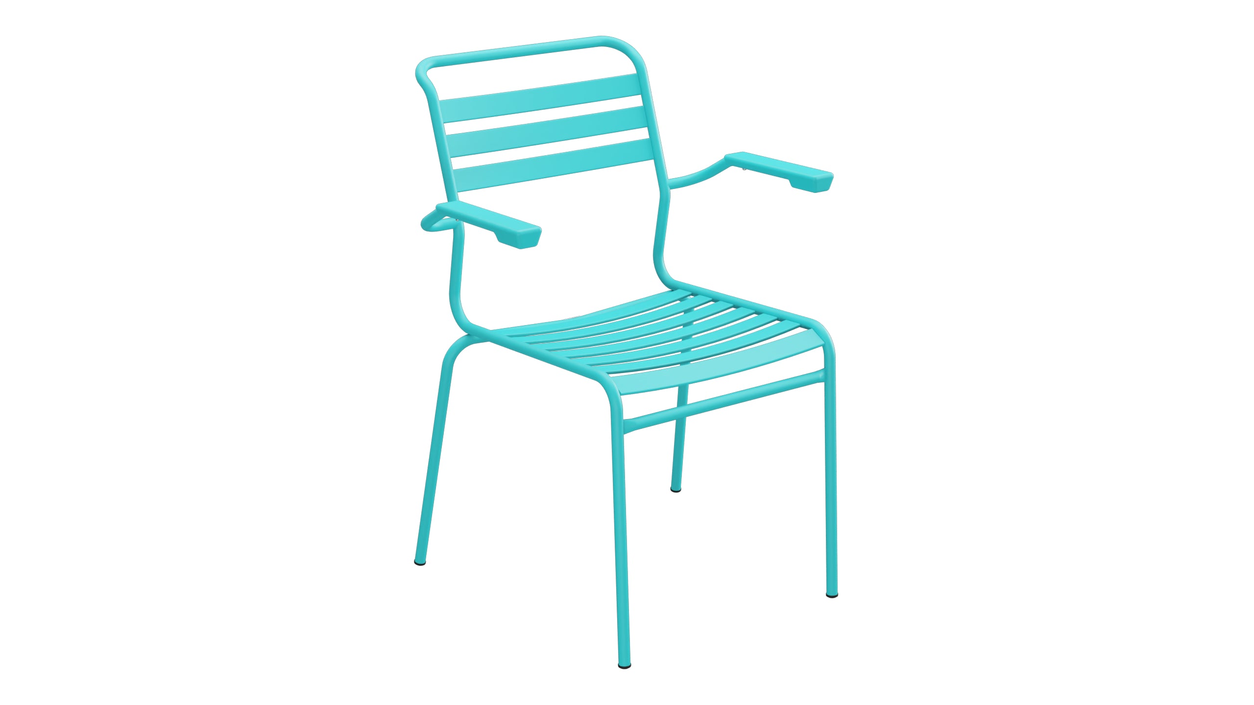 Säntis Lättli-Gartenstuhl mit Armlehne in Türkis präsentiert im Onlineshop von KAQTU Design AG. Gartenstuhl mit Armlehnen ist von Schaffner