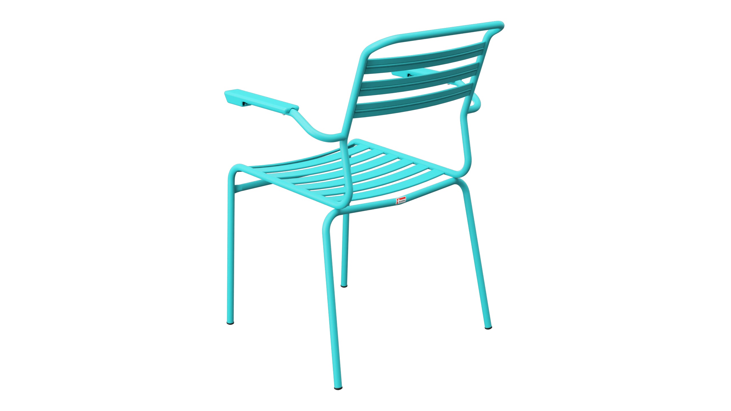 Säntis Lättli-Gartenstuhl mit Armlehne in Türkis präsentiert im Onlineshop von KAQTU Design AG. Gartenstuhl mit Armlehnen ist von Schaffner