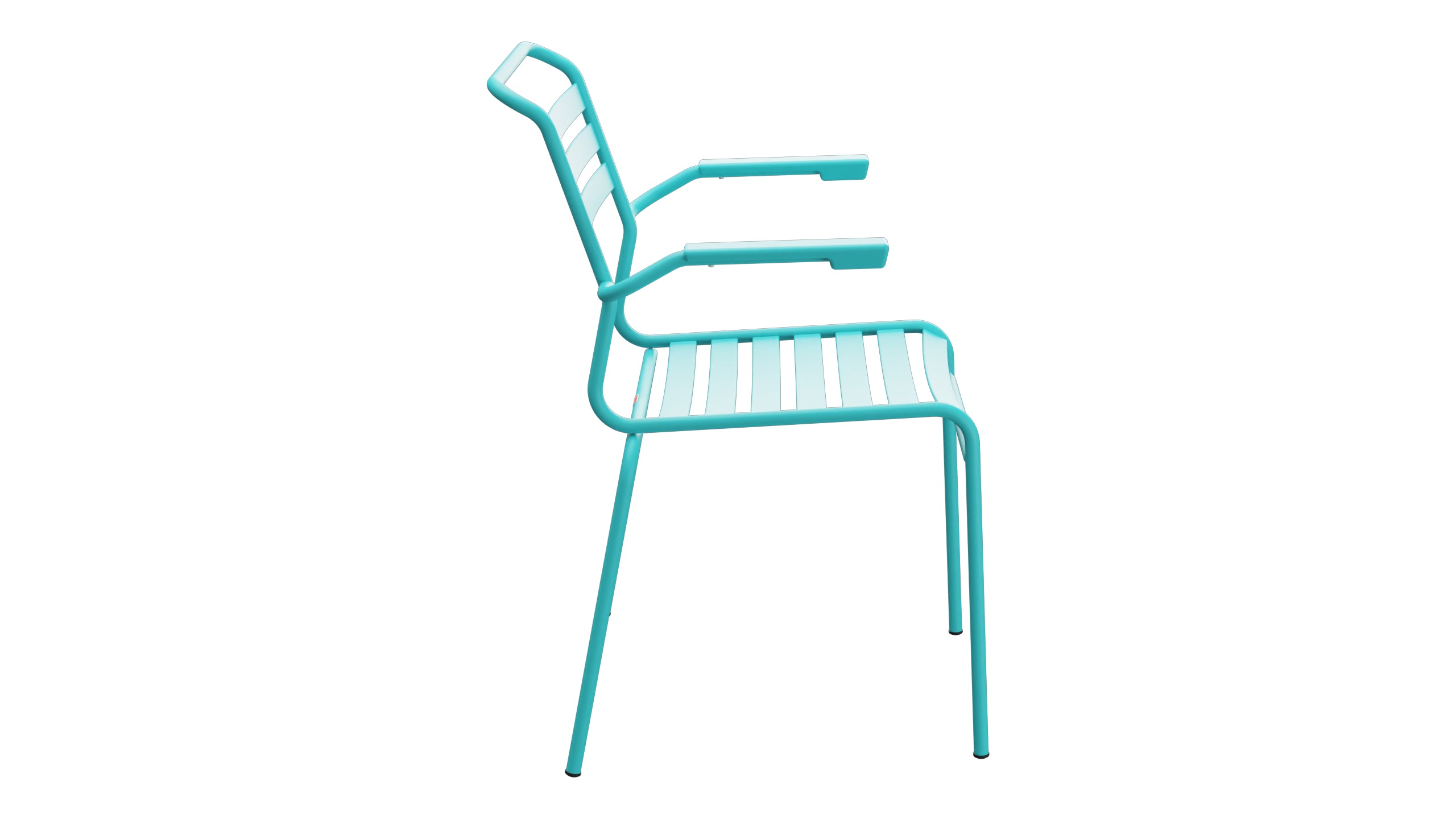 Säntis Lättli-Gartenstuhl mit Armlehne in Türkis präsentiert im Onlineshop von KAQTU Design AG. Gartenstuhl mit Armlehnen ist von Schaffner