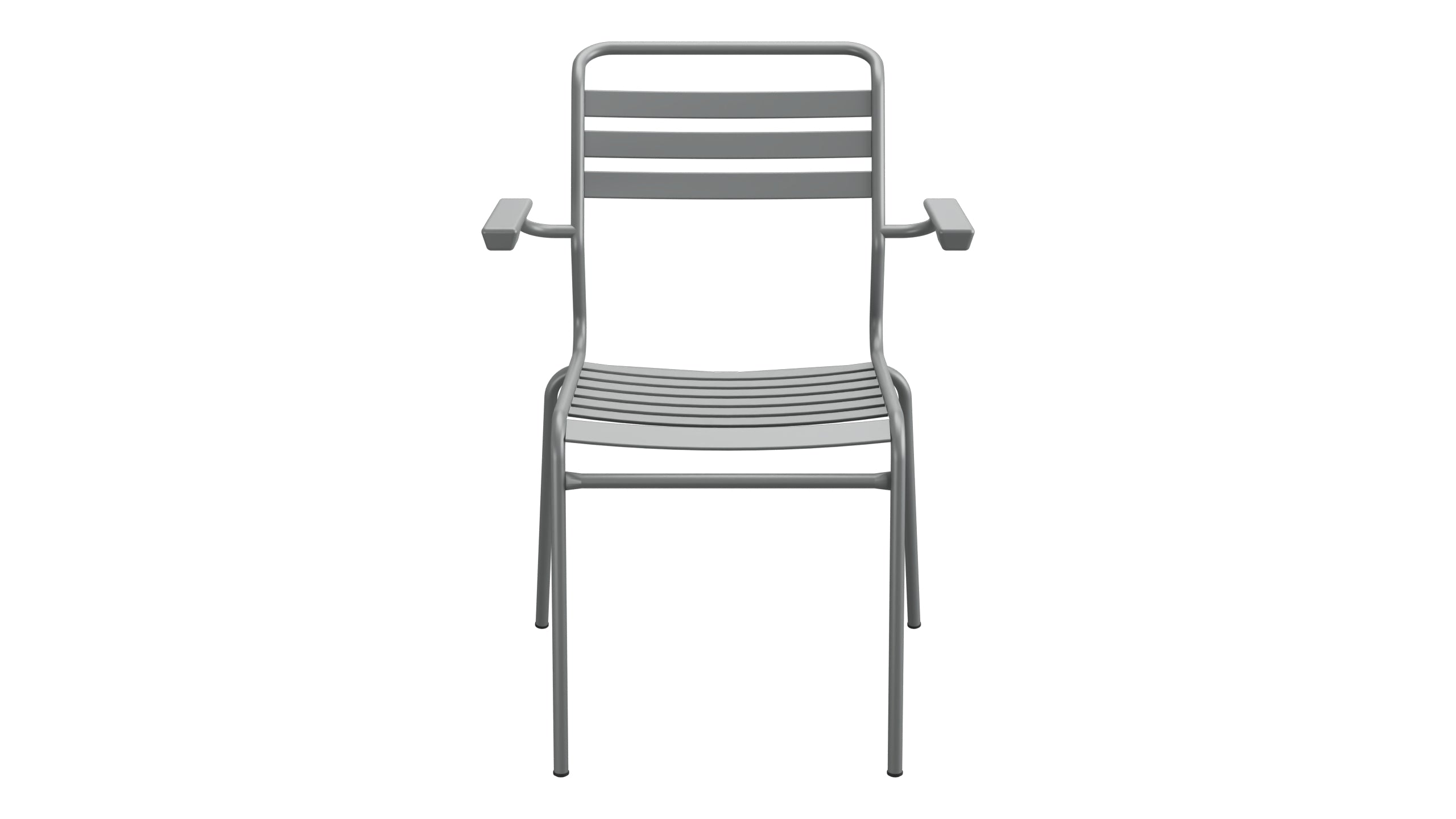 Säntis Lättli-Gartenstuhl mit Armlehne in Graphit präsentiert im Onlineshop von KAQTU Design AG. Gartenstuhl mit Armlehnen ist von Schaffner