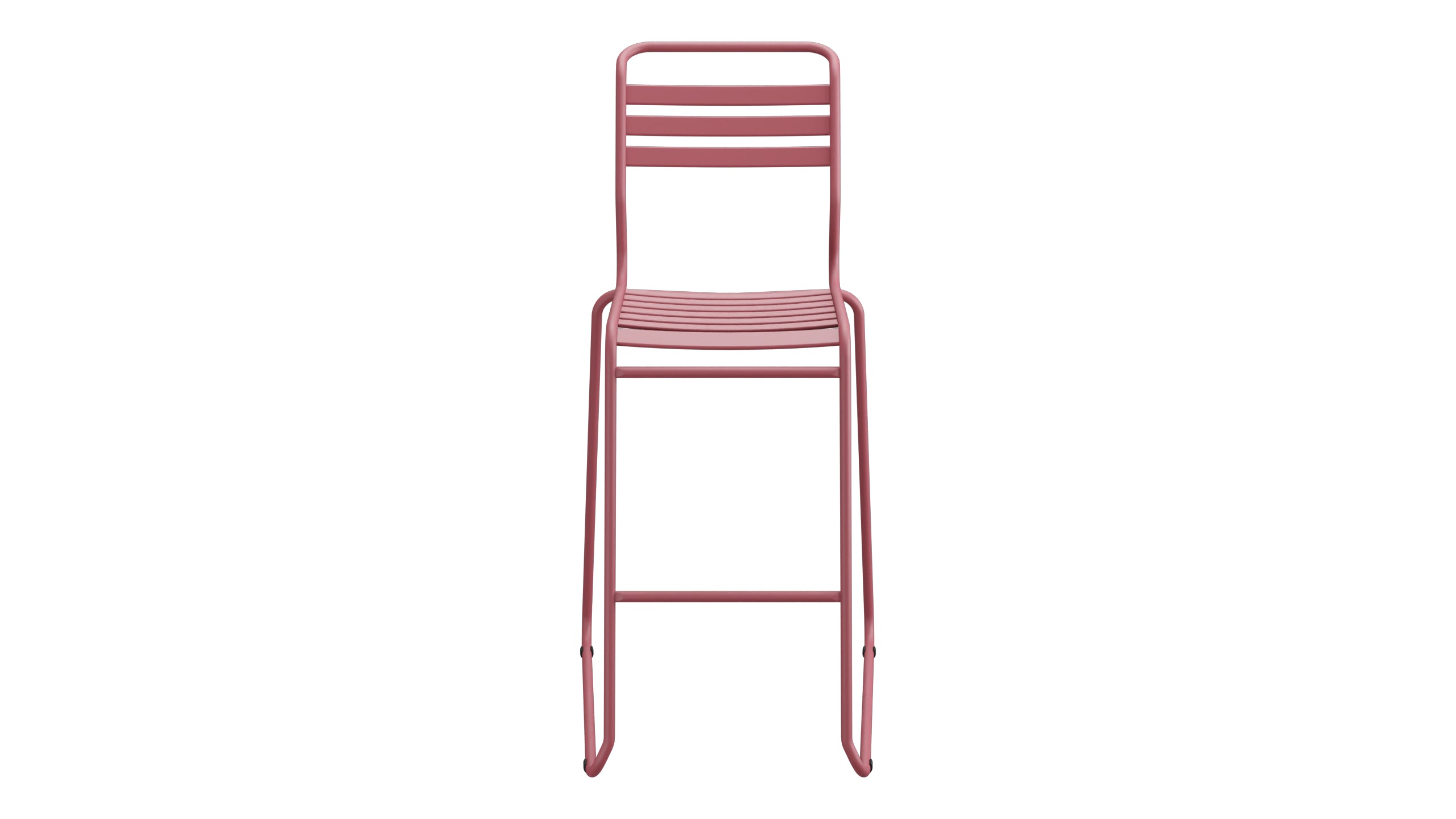 Säntis Lättli-Barstuhl ohne Armlehne Kufen in Bordeaux präsentiert im Onlineshop von KAQTU Design AG. Outdoor-Barstuhl ist von Schaffner