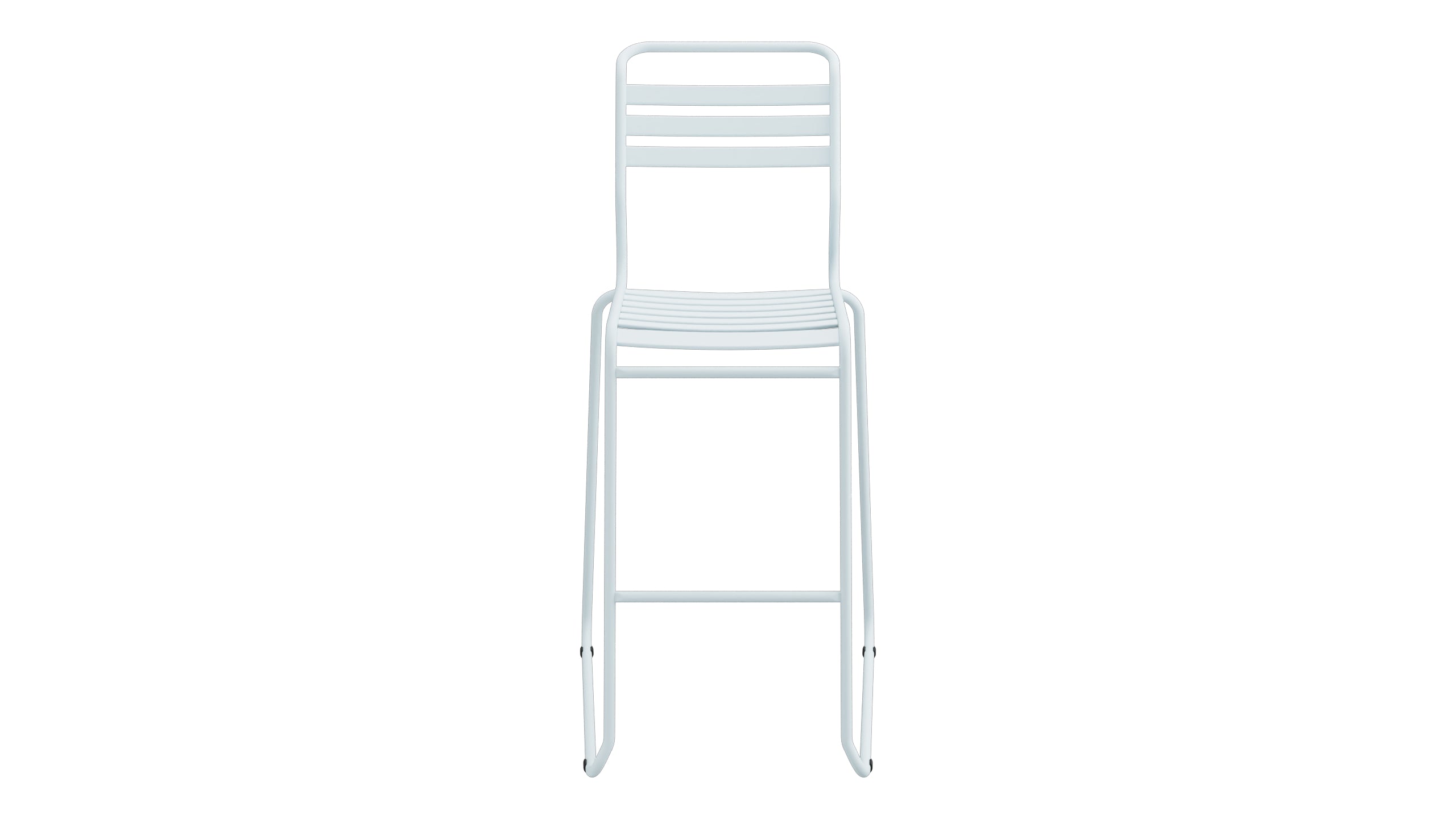 Säntis Lättli-Barstuhl ohne Armlehne Kufen in Pastellblau präsentiert im Onlineshop von KAQTU Design AG. Outdoor-Barstuhl ist von Schaffner