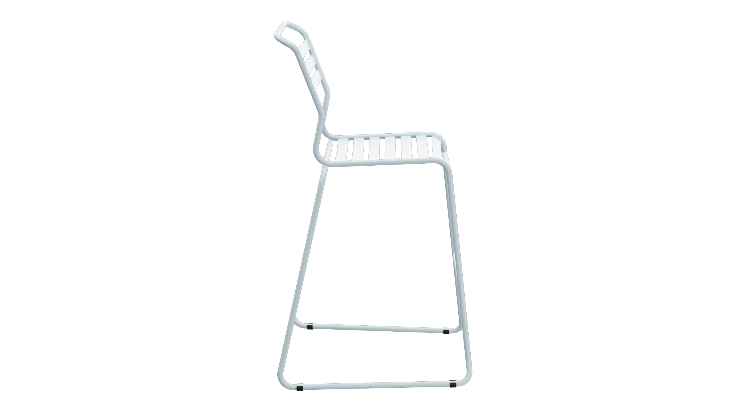 Säntis Lättli-Barstuhl ohne Armlehne Kufen in Pastellblau präsentiert im Onlineshop von KAQTU Design AG. Outdoor-Barstuhl ist von Schaffner