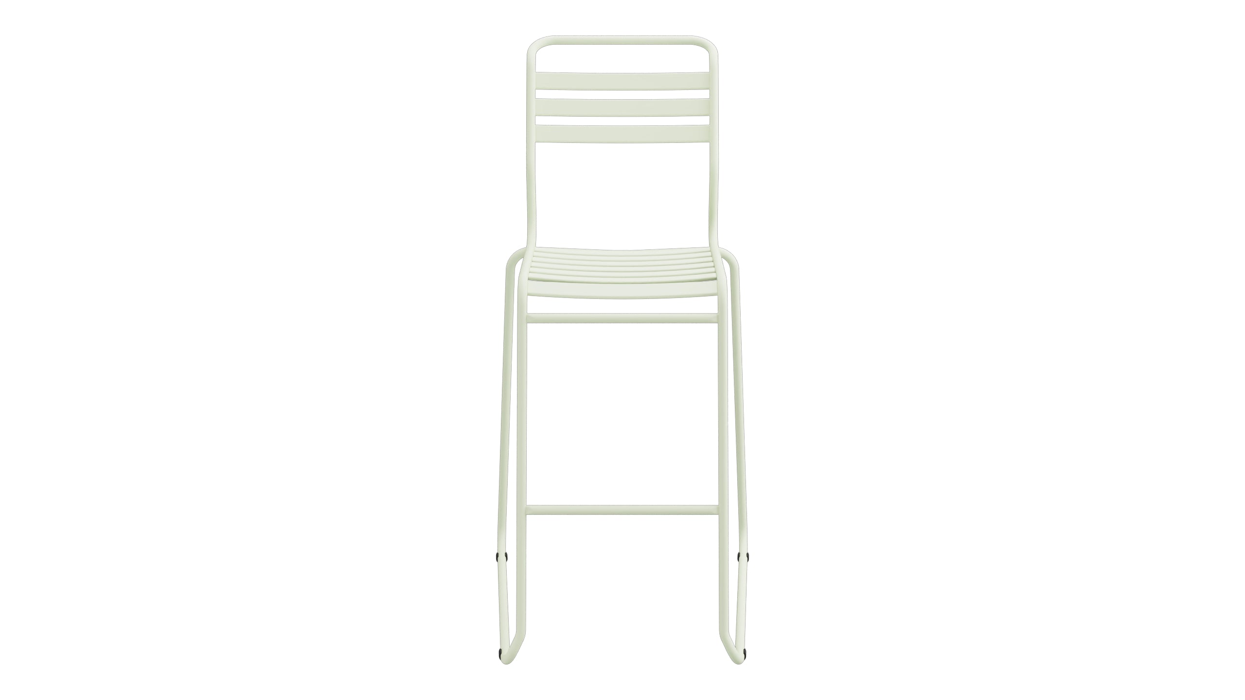 Säntis Lättli-Barstuhl ohne Armlehne Kufen in Pastellgrün präsentiert im Onlineshop von KAQTU Design AG. Outdoor-Barstuhl ist von Schaffner