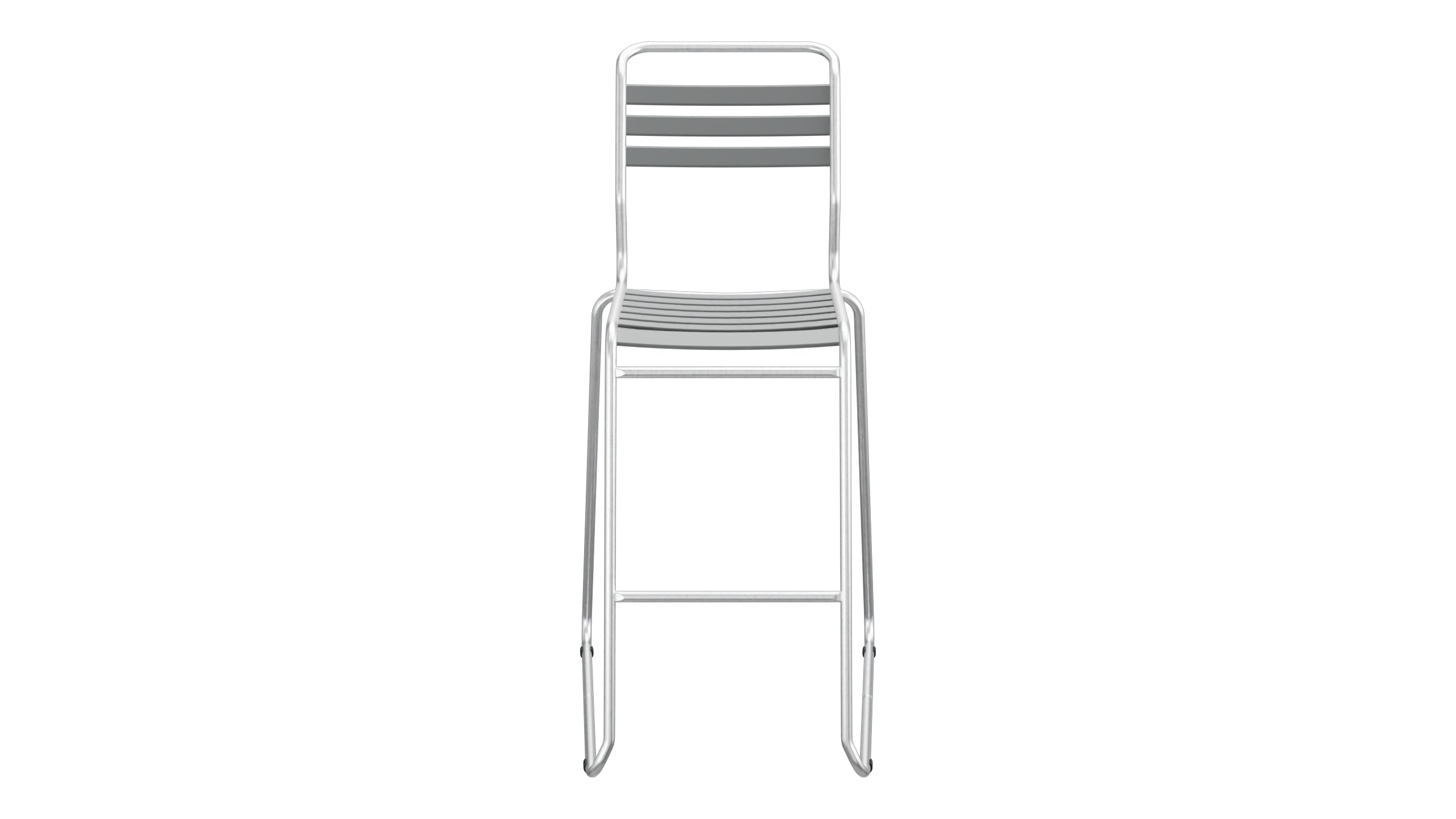 Säntis Lättli-Barstuhl ohne Armlehne Kufen in Graphit präsentiert im Onlineshop von KAQTU Design AG. Outdoor-Barstuhl ist von Schaffner