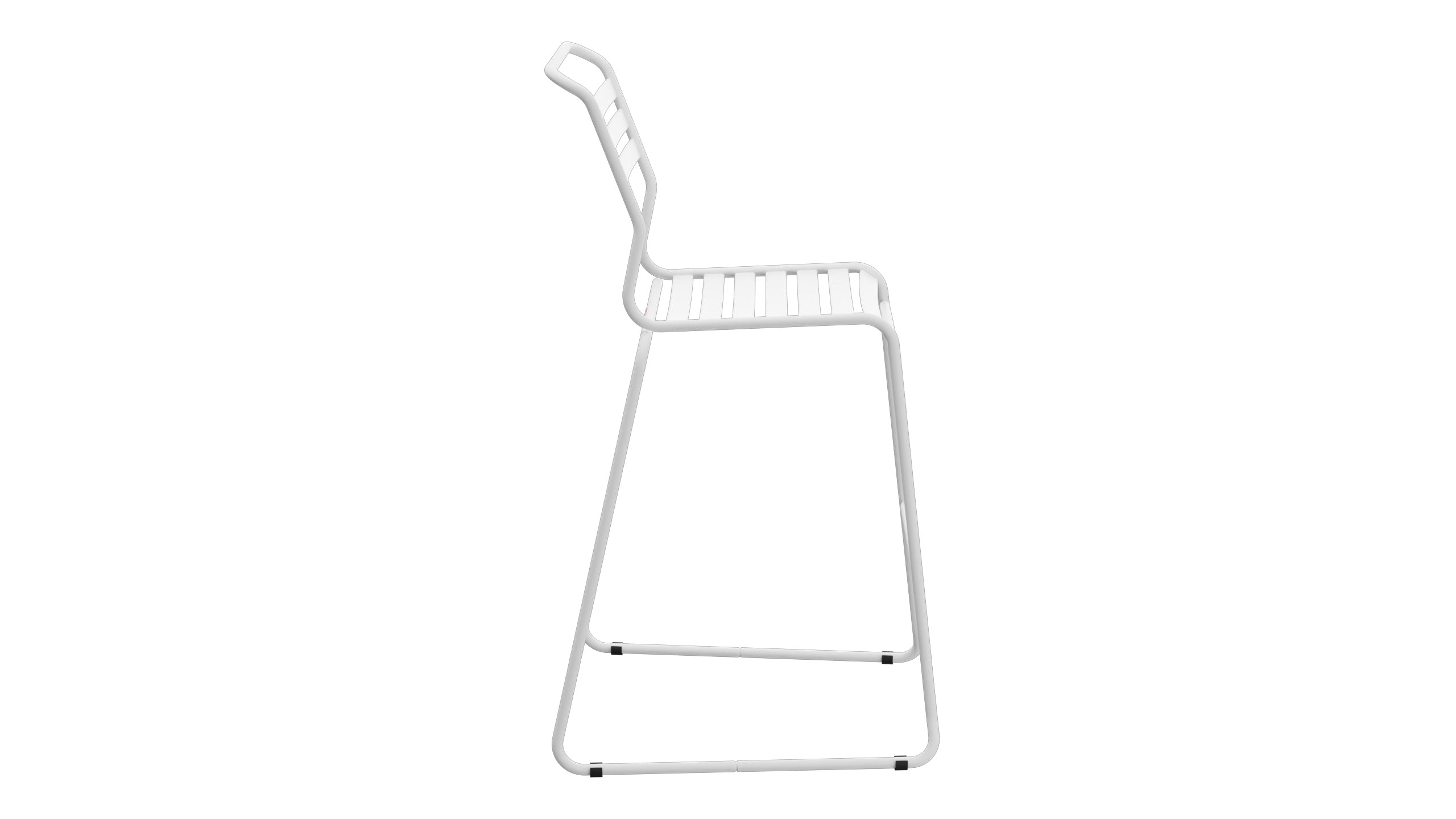 Säntis Lättli-Barstuhl ohne Armlehne Kufen in Weiss präsentiert im Onlineshop von KAQTU Design AG. Outdoor-Barstuhl ist von Schaffner