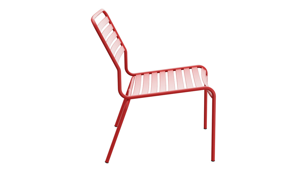 Rigi Lättli-Salonsessel ohne Armlehne in Rot präsentiert im Onlineshop von KAQTU Design AG. Outdoor-Sessel ist von Schaffner