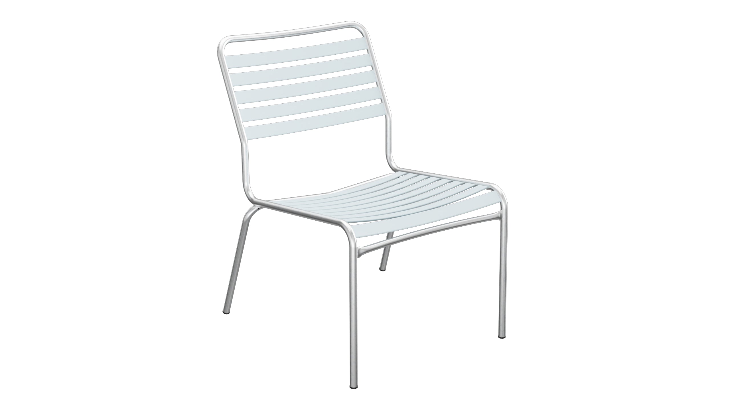 Rigi Lättli-Salonsessel ohne Armlehne in Pastellblau präsentiert im Onlineshop von KAQTU Design AG. Outdoor-Sessel ist von Schaffner