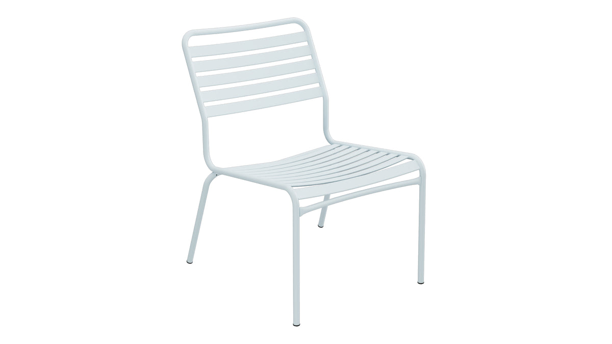 Rigi Lättli-Salonsessel ohne Armlehne in Pastellblau präsentiert im Onlineshop von KAQTU Design AG. Outdoor-Sessel ist von Schaffner